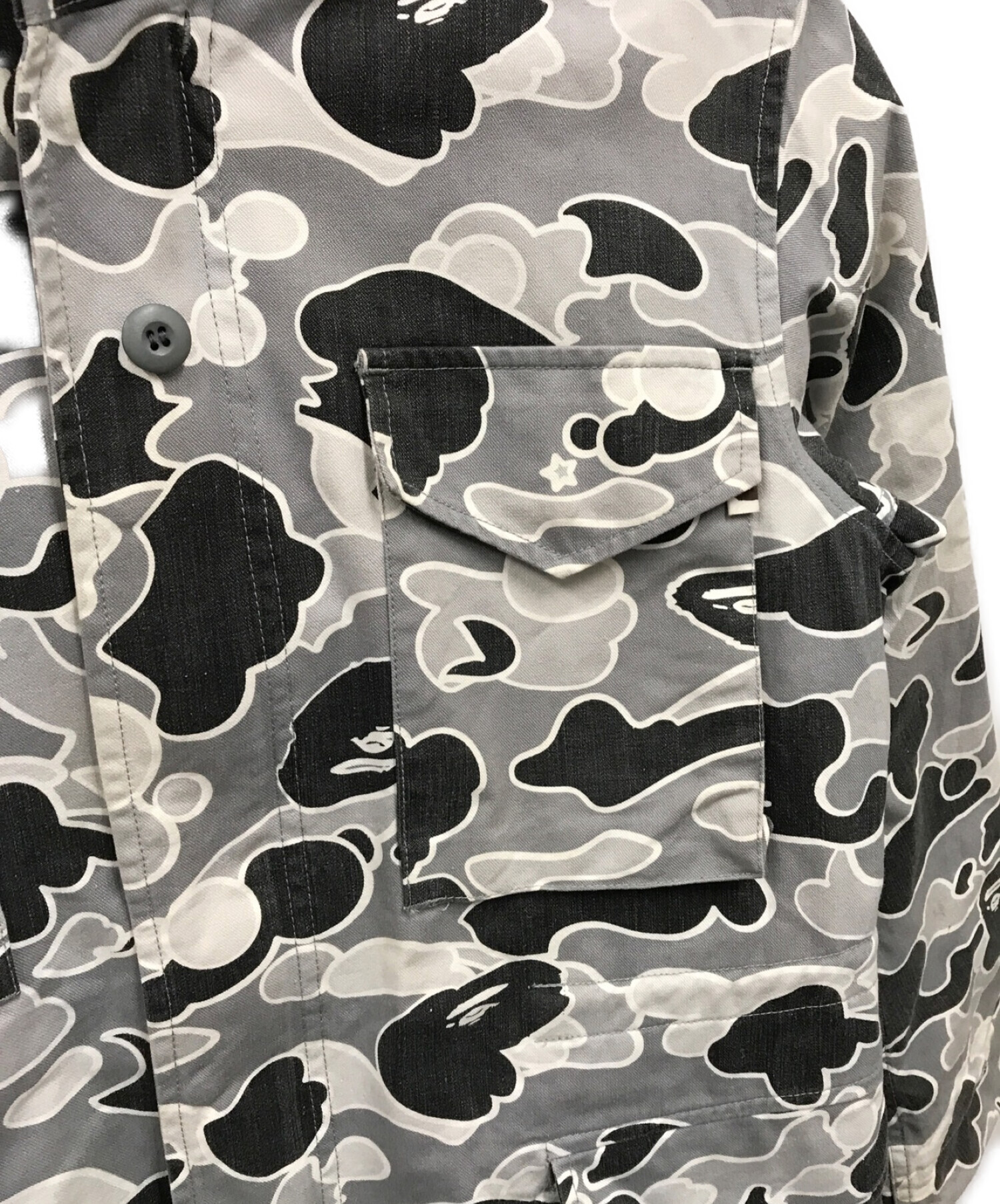 ネット店 初期 90s BAPE アベイシングエイプ カモ柄 カモシャツ