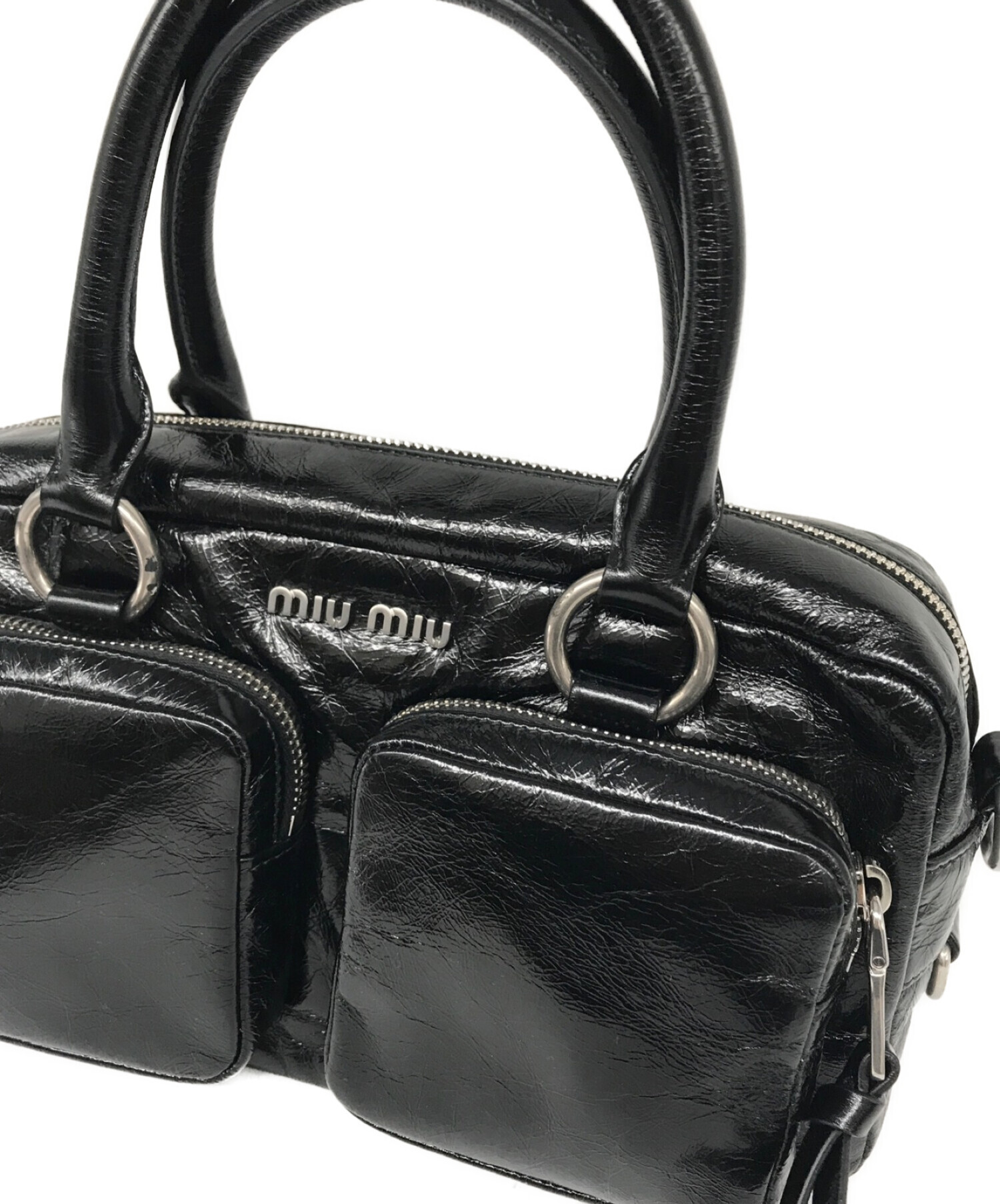 新品＊MIU MIU レザー 2wayショルダーバッグ ブラック保存袋