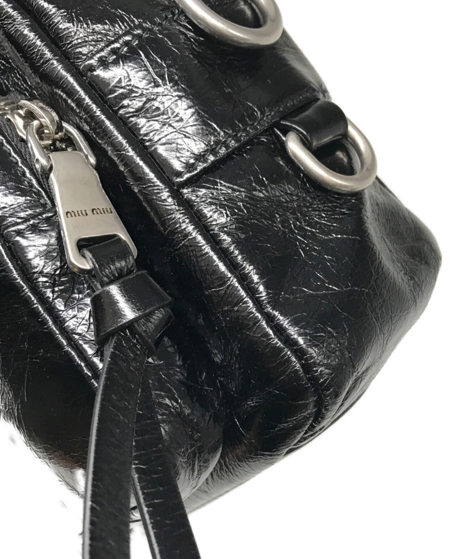 新品＊MIU MIU レザー 2wayショルダーバッグ ブラック保存袋