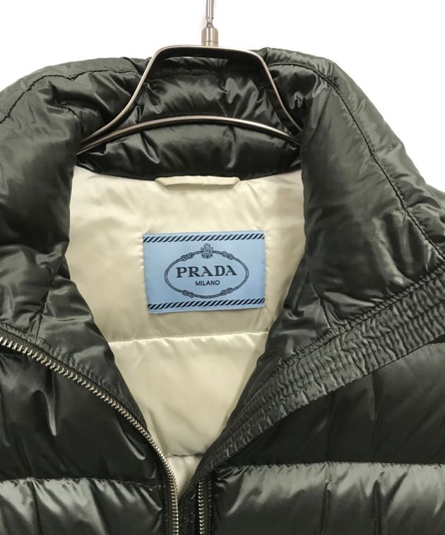 中古・古着通販】PRADA (プラダ) ベルト付きダウンコート グレー 