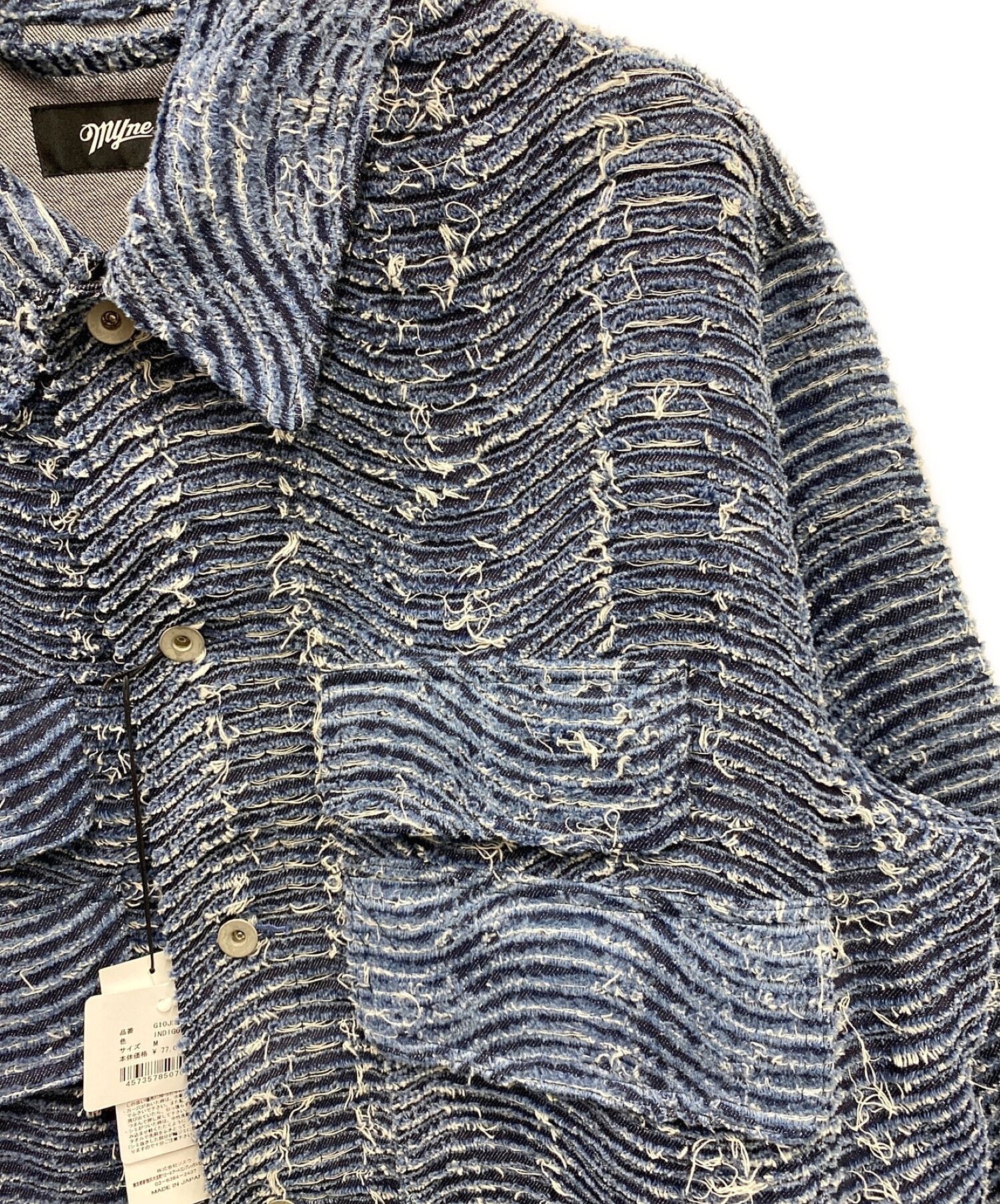 MYNE by MIHARA YASUHIRO (マイン バイ ミハラヤスヒロ) 23SS Wave Denim Jacket/G10JK012-0  ブルー サイズ:M 未使用品