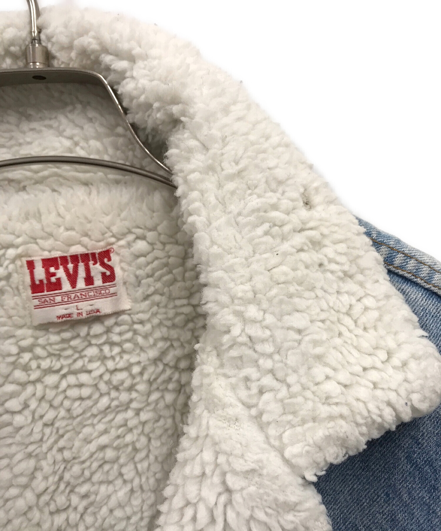 LEVI'S (リーバイス) ボアデニムジャケット/80S LEVIS/SAN FRANCISCO インディゴ サイズ:L