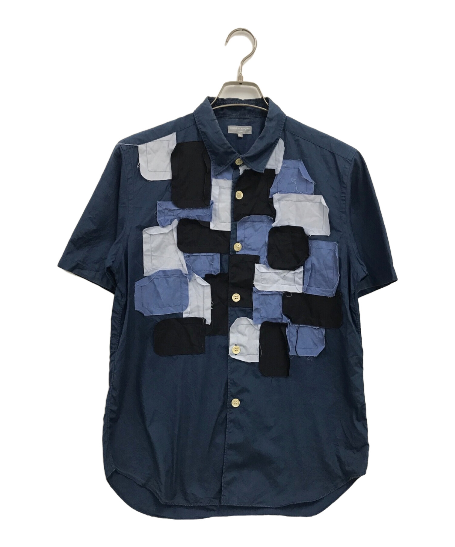 COMME des GARCONS HOMME (コムデギャルソン オム) パッチシャツ/HJ-B015 ブルー サイズ:Ｍ