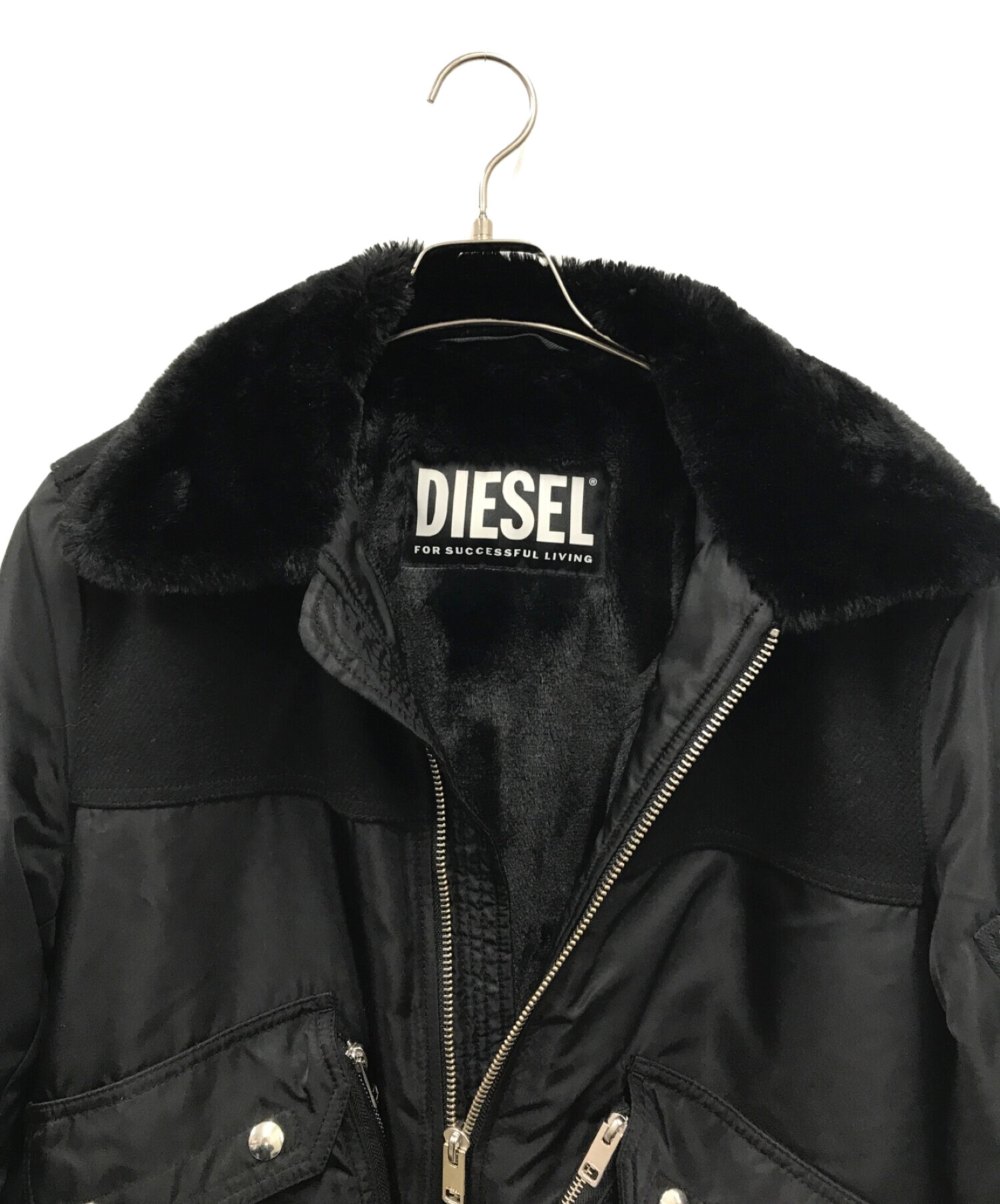 DIESEL (ディーゼル) 裏ボアMA1ブルゾンボンバージャケット ブラック サイズ:M