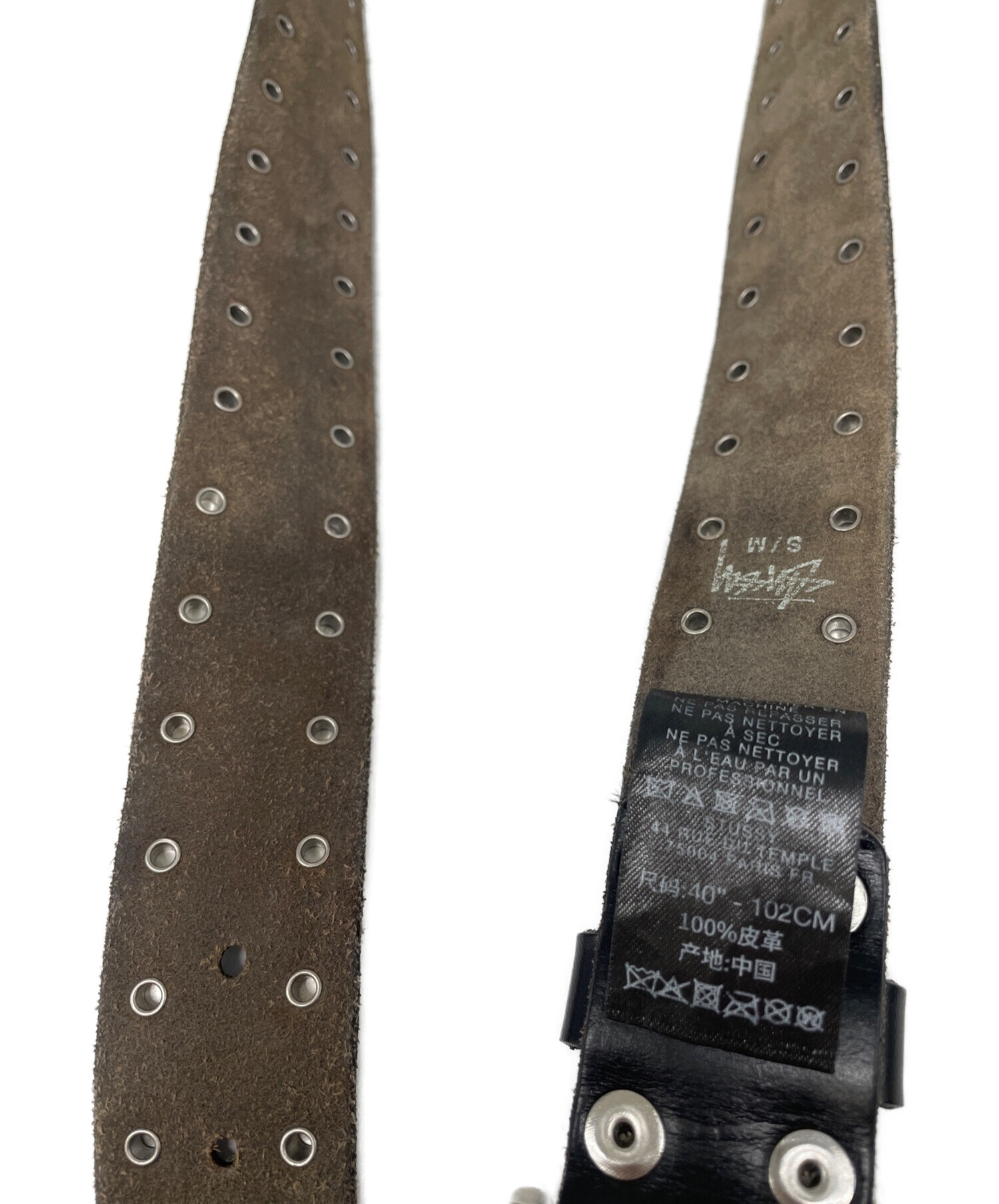 stussy (ステューシー) 8 BALL STUTEDD BELT/スタッズベルト ブラック