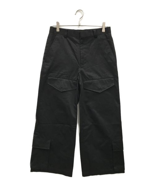 【中古・古着通販】JOHN LAWRENCE SULLIVAN (ジョンローレンスサリバン) Cotton twill wide cargo  pants ブラック サイズ:44｜ブランド・古着通販 トレファク公式【TREFAC FASHION】スマホサイト