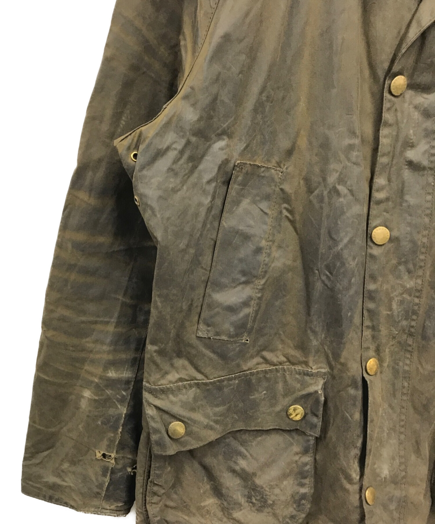 中古・古着通販】Barbour (バブアー) ASHBYワックスジャケット/4140325 オリーブ サイズ:L｜ブランド・古着通販  トレファク公式【TREFAC FASHION】スマホサイト