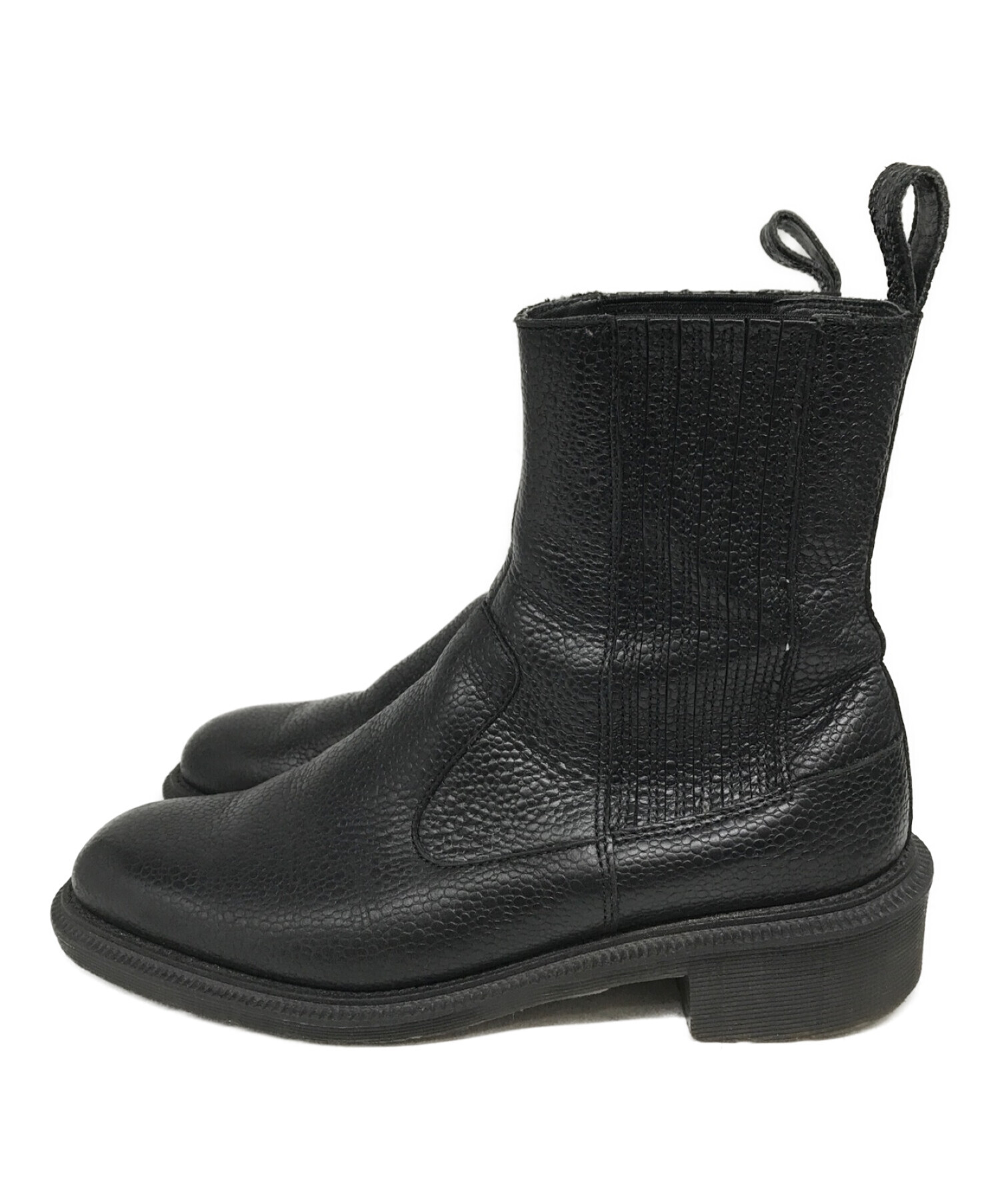 独特の素材 Dr.Martens◇サイドゴアブーツ/UK9/BLK/レザー/AW006