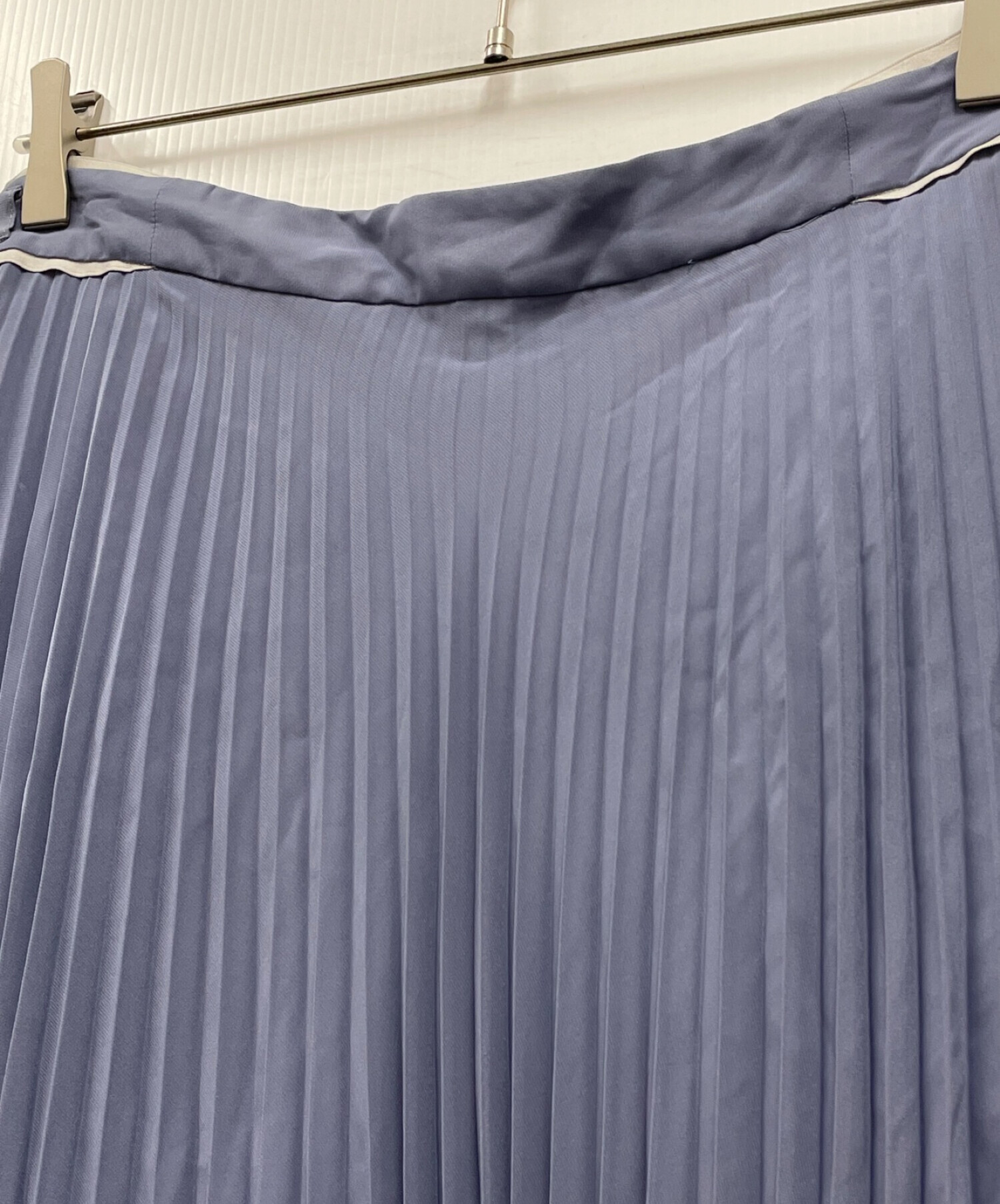 BLUE LABEL CRESTBRIDGE (ブルーレーベルクレストブリッジ) エアリーサテンプリーツスカート/55S05-127 ブルー サイズ:M