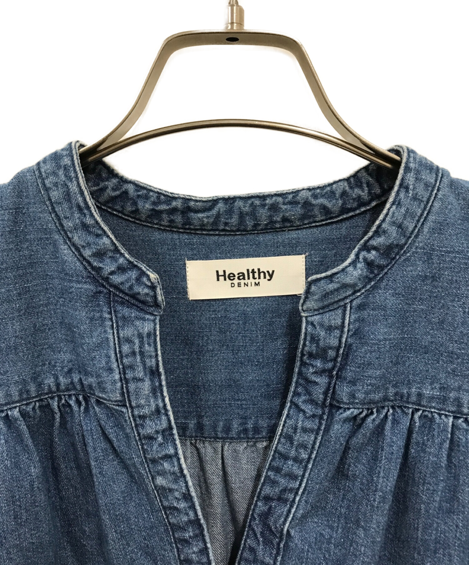 Healthy denim (ヘルシーデニム) CAFTAN EXデニムロングワンピース インディゴ サイズ:1