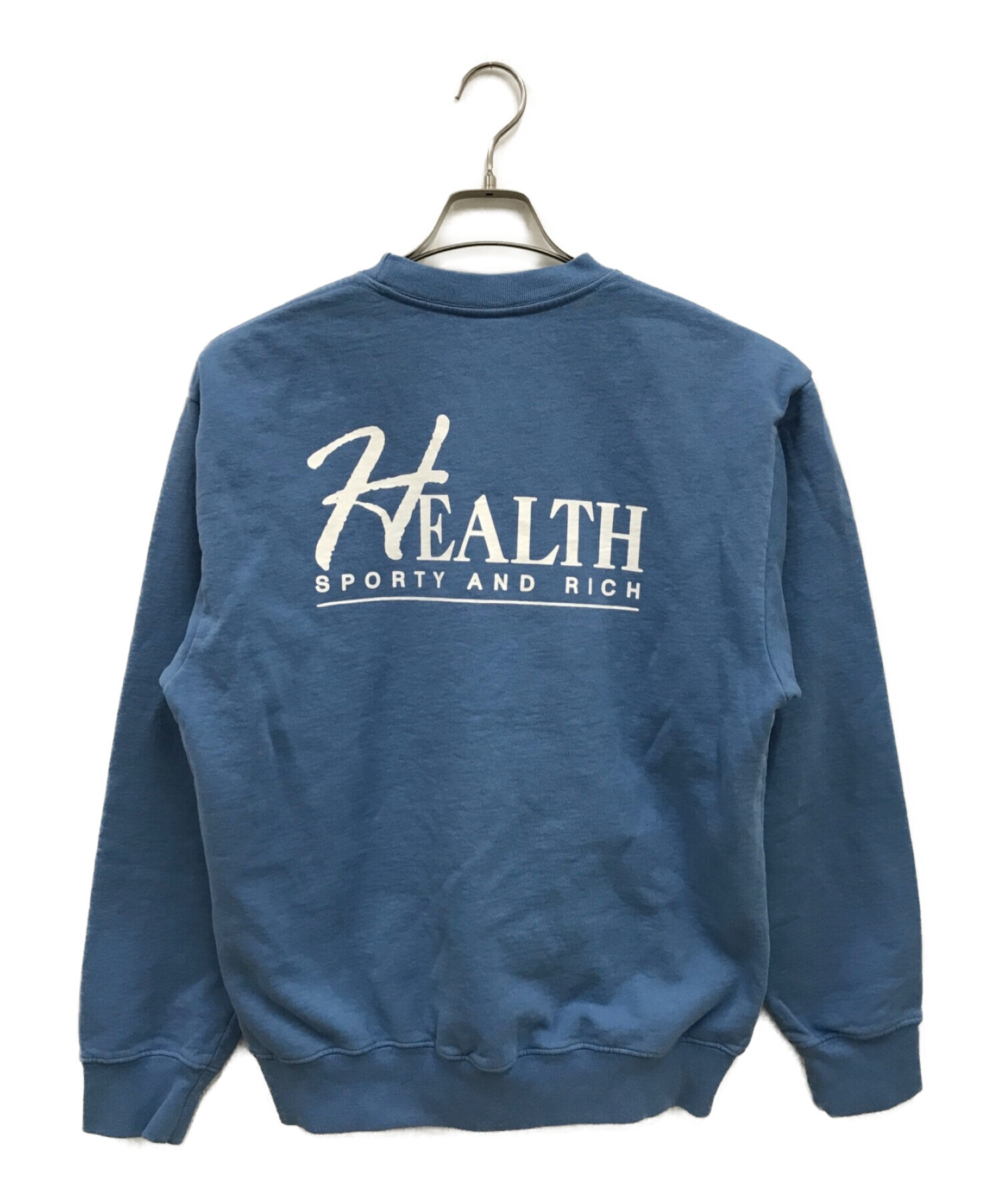 中古・古着通販】SPORTY&RICH (スポーティアンドリッチ) HEALTH CREWNECK SWEAT ブルー サイズ:S｜ブランド・古着通販  トレファク公式【TREFAC FASHION】スマホサイト