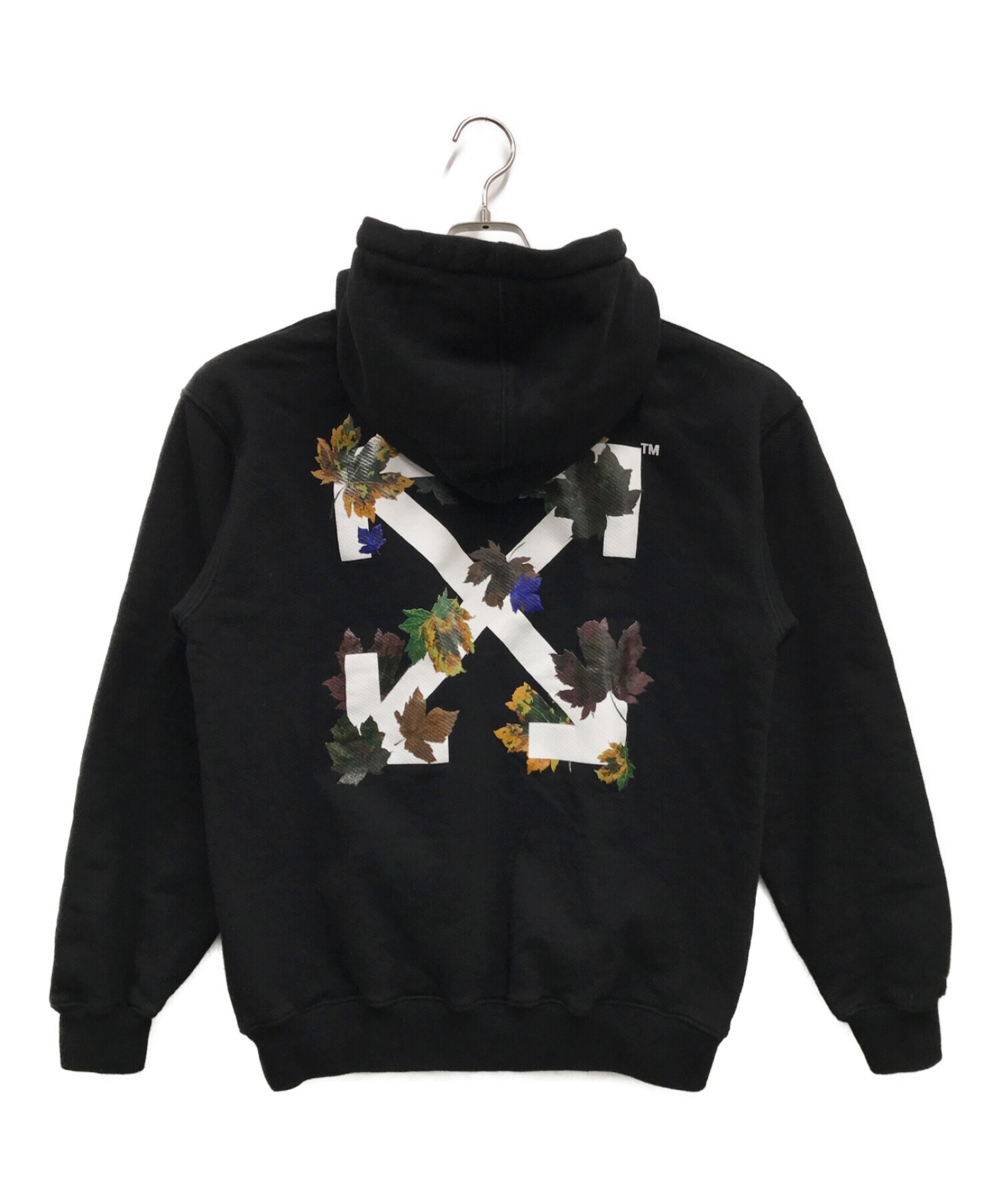 OFFWHITE (オフホワイト) LEAVES ARROWS HOODIE ブラック サイズ:L