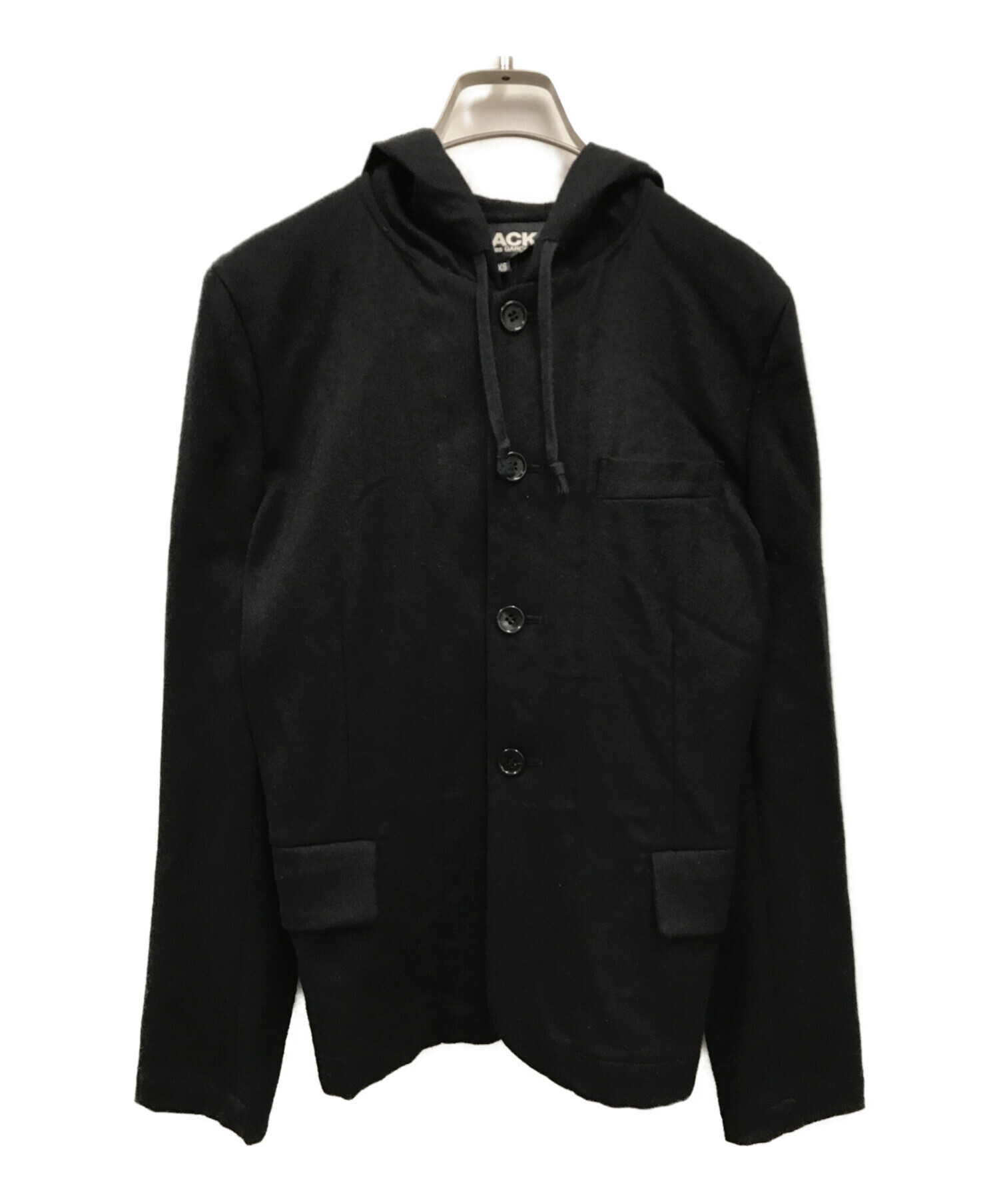 BLACK COMME des GARCONS (ブラック コムデギャルソン) ウールセーラーカラージャケット/1F-J015 ブラック サイズ:XS