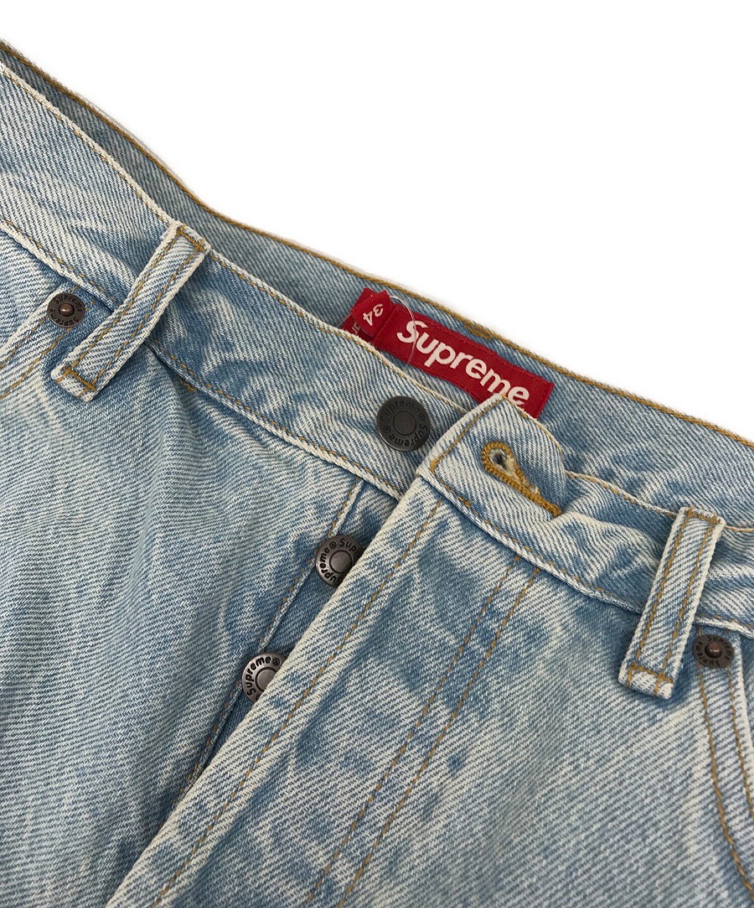Supreme (シュプリーム) 23SS Washed Regular Jeans/デニムパンツ ブルー サイズ:34 未使用品