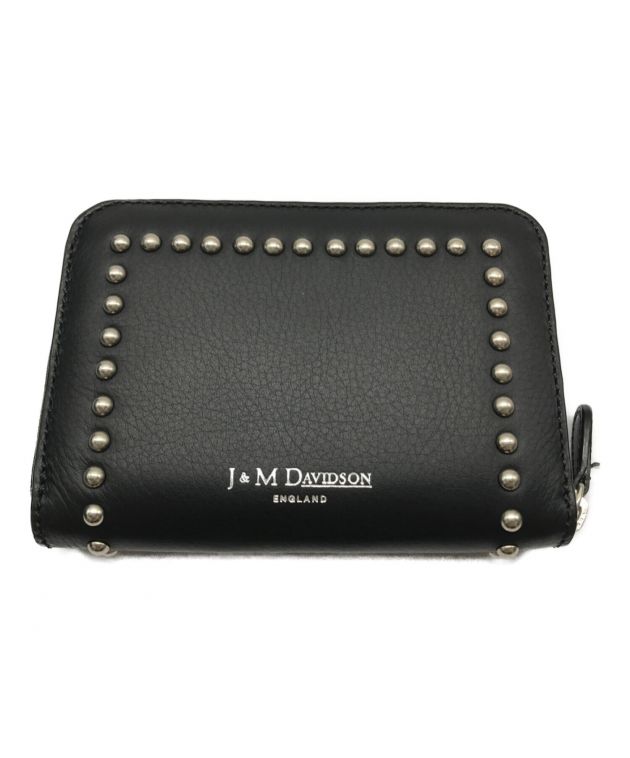 中古・古着通販】J&M DAVIDSON (ジェイ＆エム デヴィッドソン) SMALL ZIP PURSE WITH STUDS  ラウンドファスナーコインケースコインケース ブラック｜ブランド・古着通販 トレファク公式【TREFAC FASHION】スマホサイト