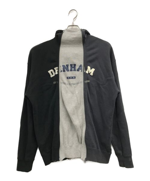 【中古・古着通販】Denham (デンハム) MOUNTAIN RESEARCH (マウンテンリサーチ) 変形ジップパーカー グレー  サイズ:XL｜ブランド・古着通販 トレファク公式【TREFAC FASHION】スマホサイト