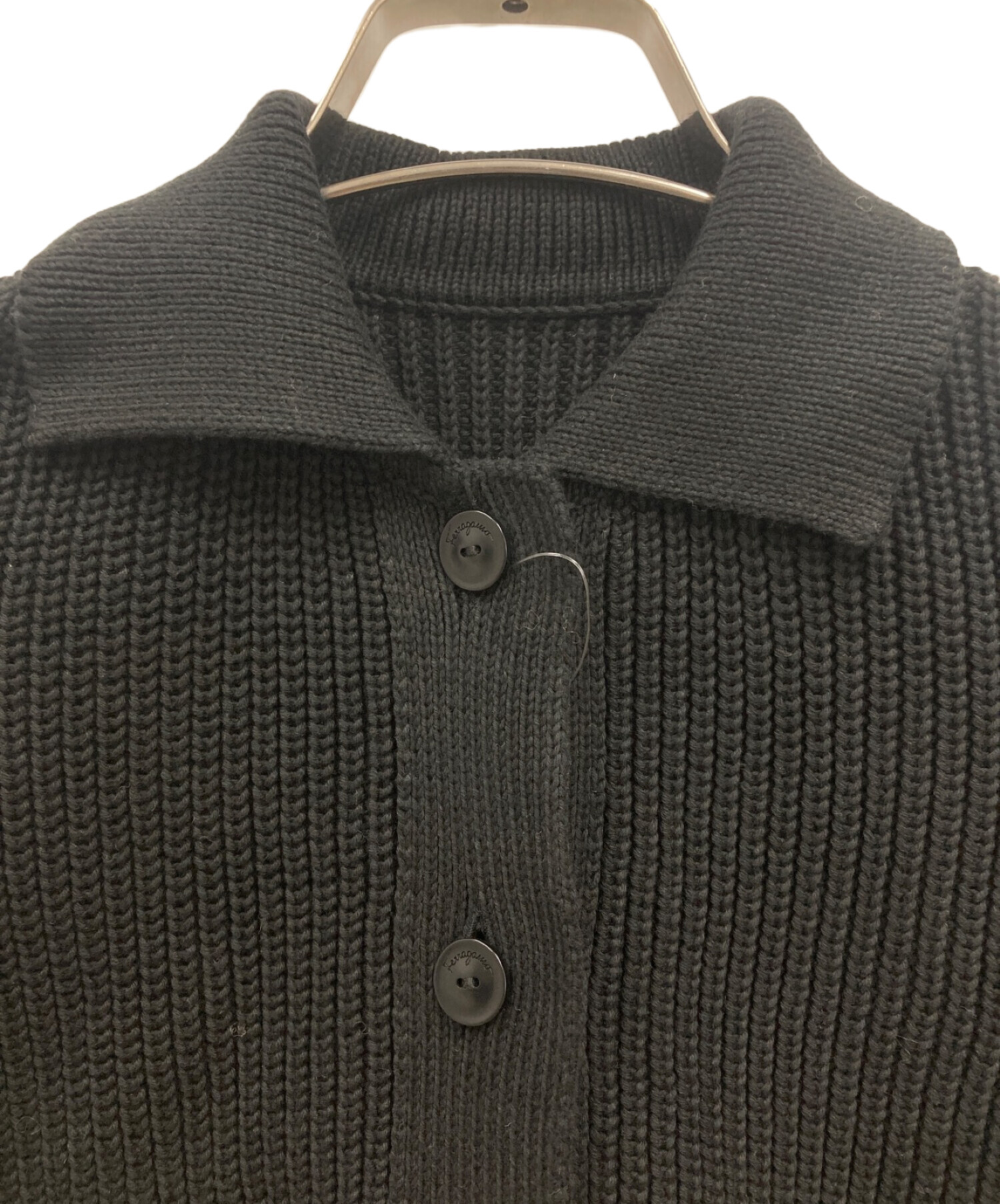 中古・古着通販】Salvatore Ferragamo (サルヴァトーレ フェラガモ) 半袖ニットボタンカーディガン ブラック サイズ:XS 未使用品｜ブランド・古着通販  トレファク公式【TREFAC FASHION】スマホサイト