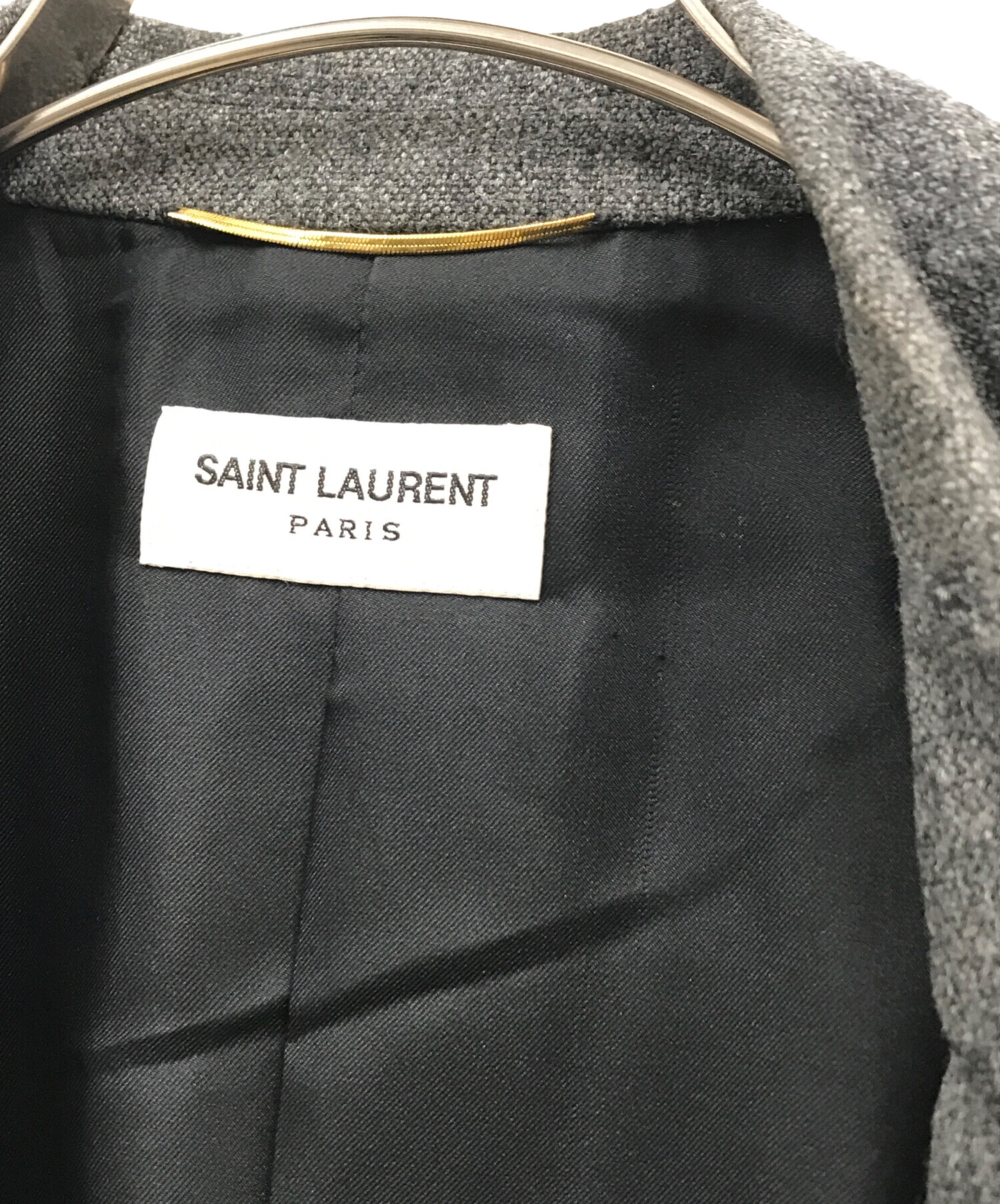 Saint Laurent Paris (サンローランパリ) ツイードジャケット/ウール1Bジャケット/363972/ジャケット グレー サイズ:36