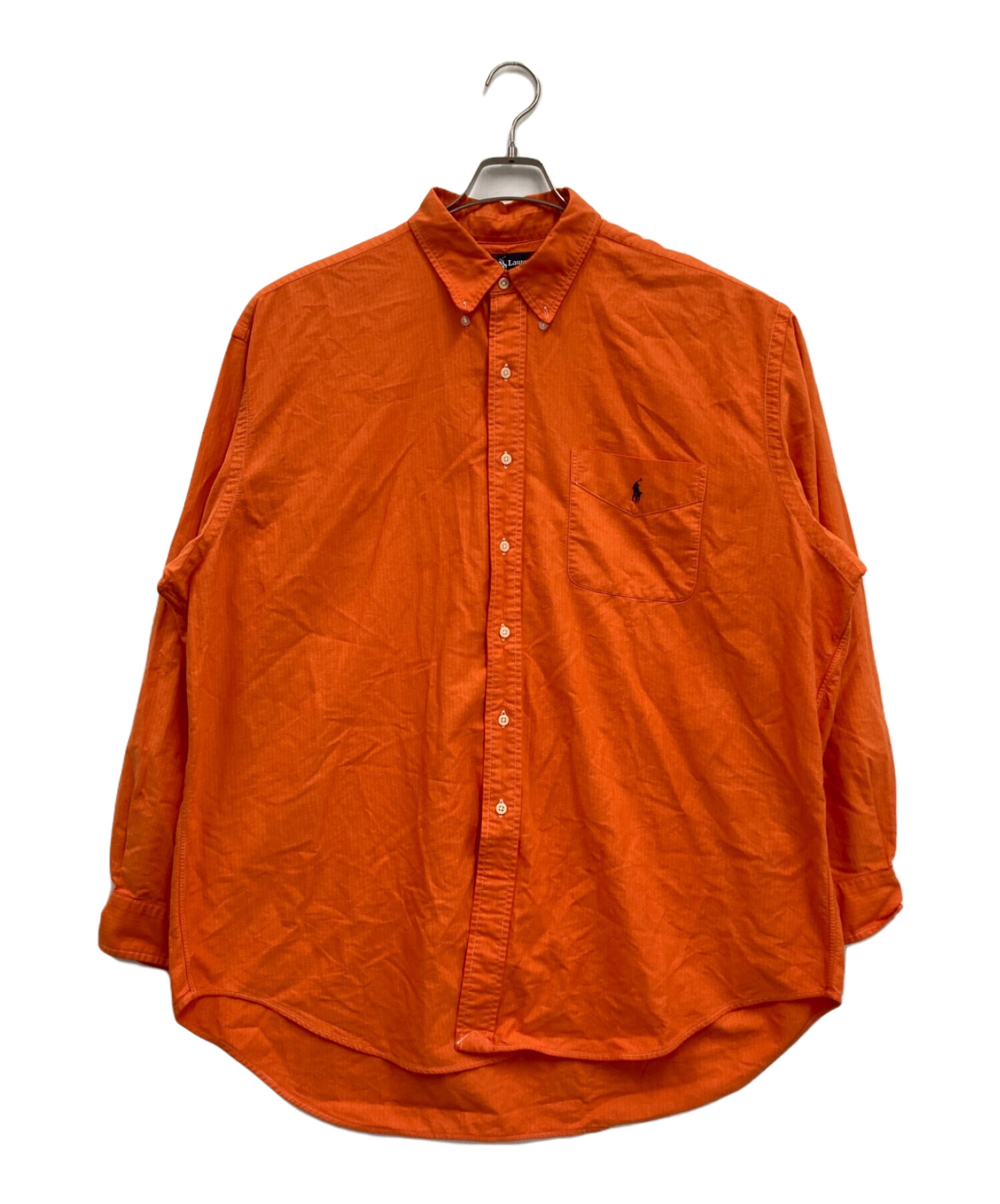 中古・古着通販】POLO RALPH LAUREN (ポロ・ラルフローレン) ヘリンボーンビッグシルエットシャツ/BIG SHIRT/XLサイズ/オレンジ  オレンジ サイズ:XL｜ブランド・古着通販 トレファク公式【TREFAC FASHION】スマホサイト