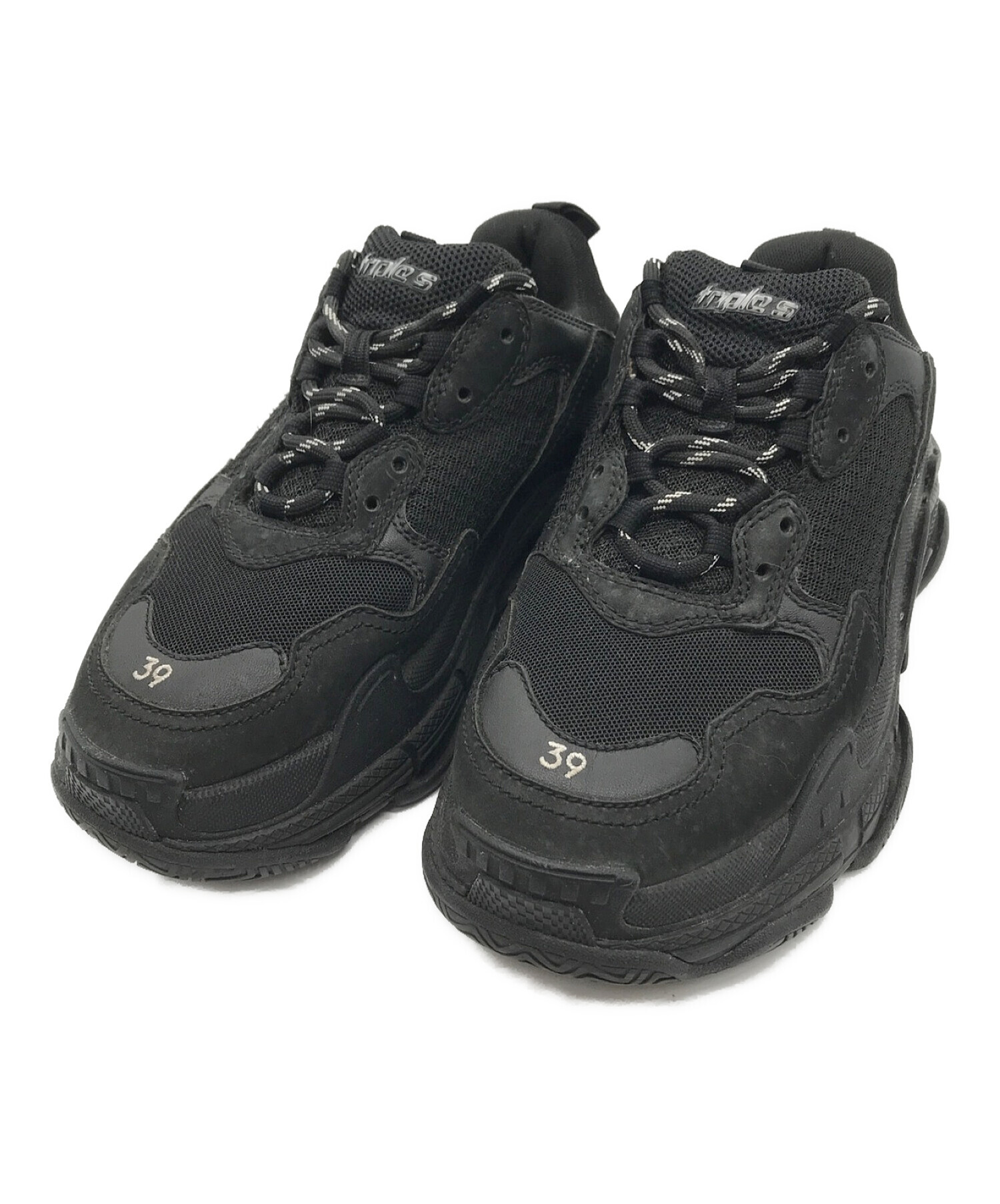 中古・古着通販】BALENCIAGA (バレンシアガ) triple S/トリプルエス/512178 ブラック サイズ:26｜ブランド・古着通販  トレファク公式【TREFAC FASHION】スマホサイト