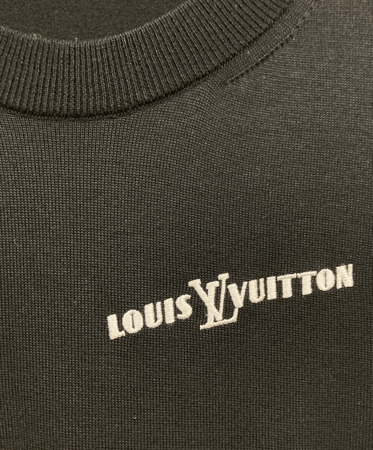 中古・古着通販】LOUIS VUITTON (ルイ ヴィトン) マルチワッペンエンブロイダリーハイゲージニットセーター/クルーネックニット/ニット/RM192M  NPF ブラック サイズ:XXL｜ブランド・古着通販 トレファク公式【TREFAC FASHION】スマホサイト