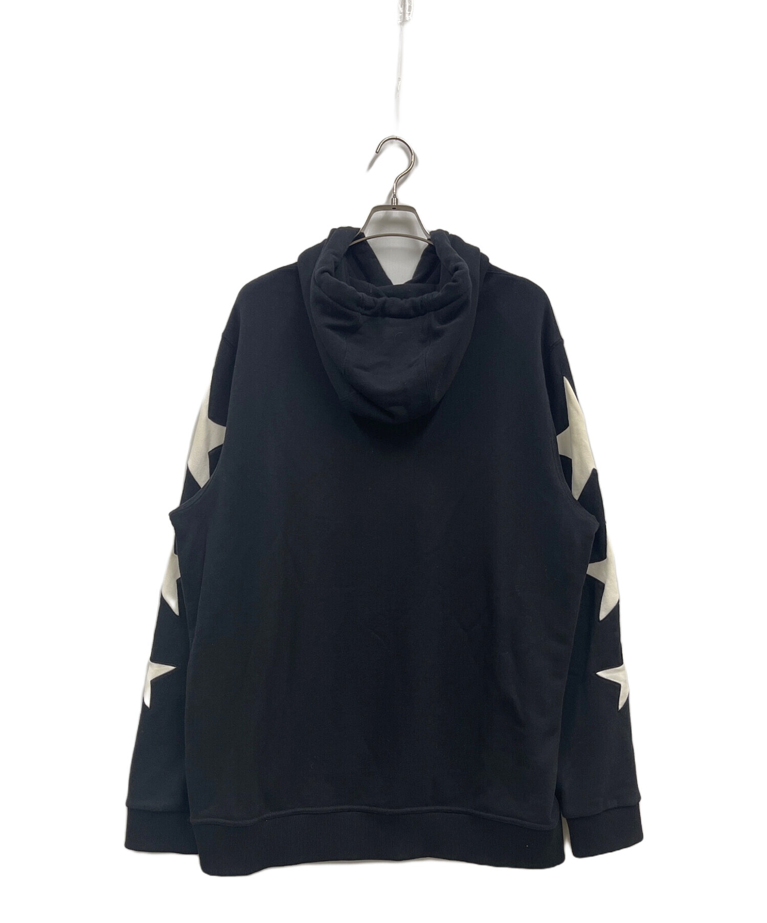 BURBERRY (バーバリー) STAR MOTIF Hoodie/8034567/パーカー/スェットパーカー/プリントパーカー ブラック  サイズ:XL