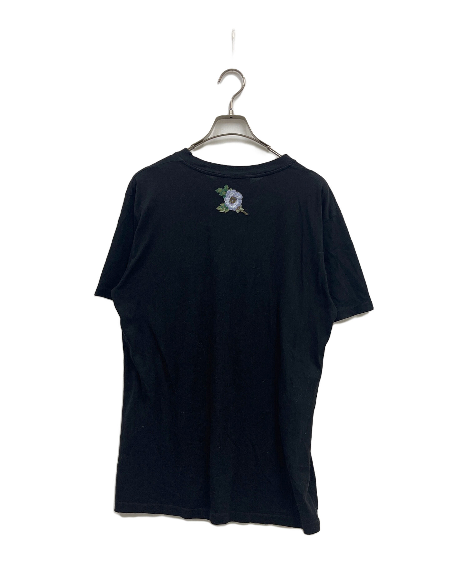 GUCCI (グッチ) ロゴ オーバーサイズコットンTシャツ/457095 X5L89/カットソー/プリントTシャツ/ ブラック サイズ:xs