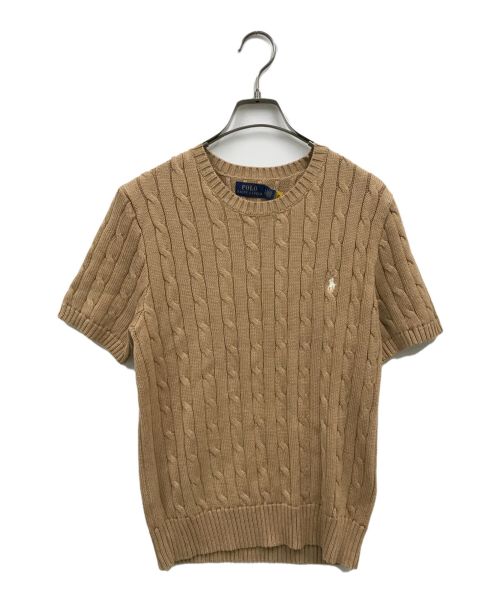 中古・古着通販】POLO RALPH LAUREN (ポロ・ラルフローレン) ケーブルニS/Sット/ケーブル半袖ﾆｯﾄ/ニット/ケーブルニット/コットン ニット ベージュ サイズ:L 未使用品｜ブランド・古着通販 トレファク公式【TREFAC FASHION】スマホサイト