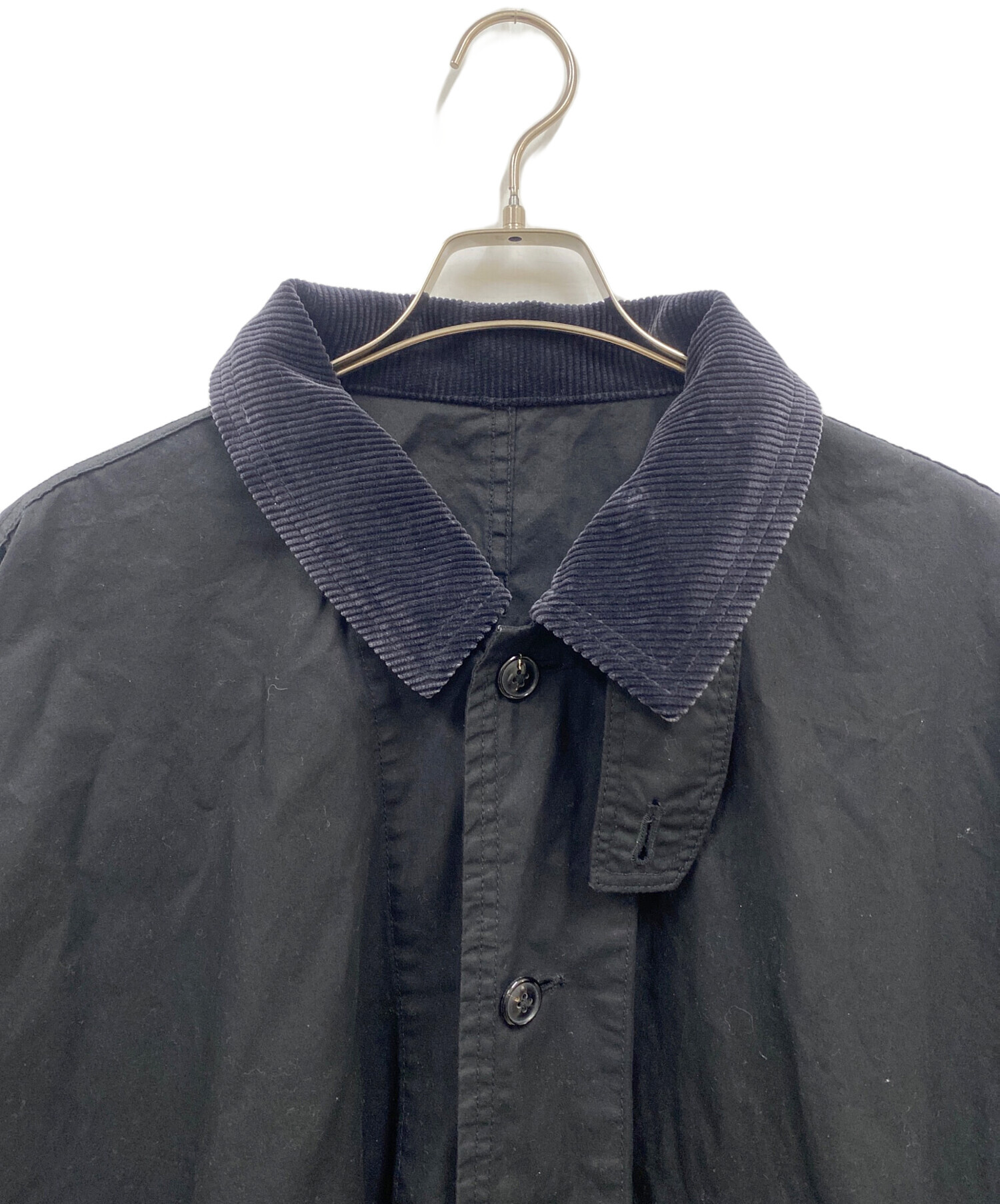 Porter Classic (ポータークラシック) PARAFFIN CORDUROY SWING COAT/パラフィンコーデュロイスウィングコート  ブラック サイズ:SIZE 3