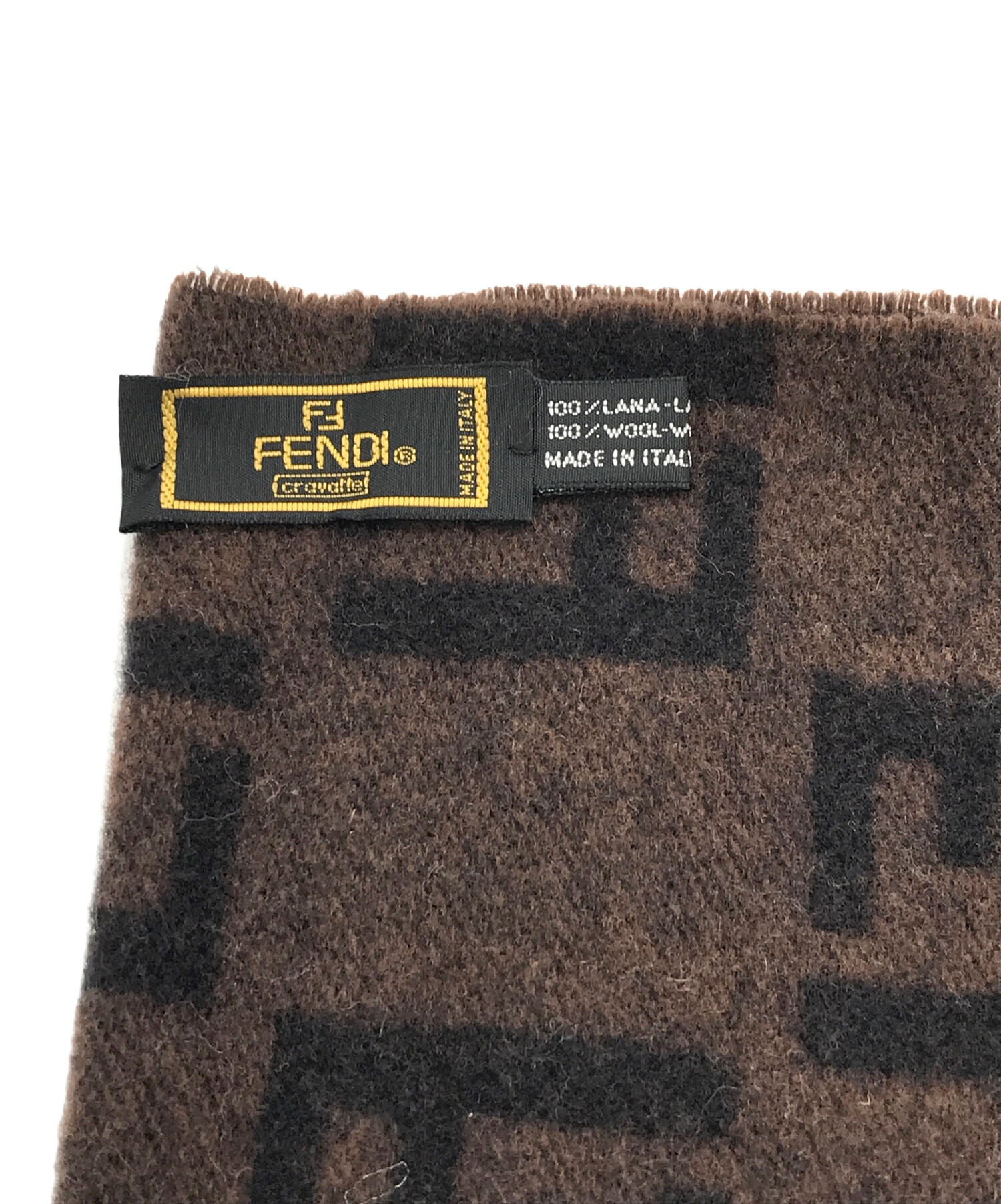 中古・古着通販】FENDI (フェンディ) ズッカ柄マフラー/マフラー/柄マフラー ブラウン サイズ:-｜ブランド・古着通販  トレファク公式【TREFAC FASHION】スマホサイト