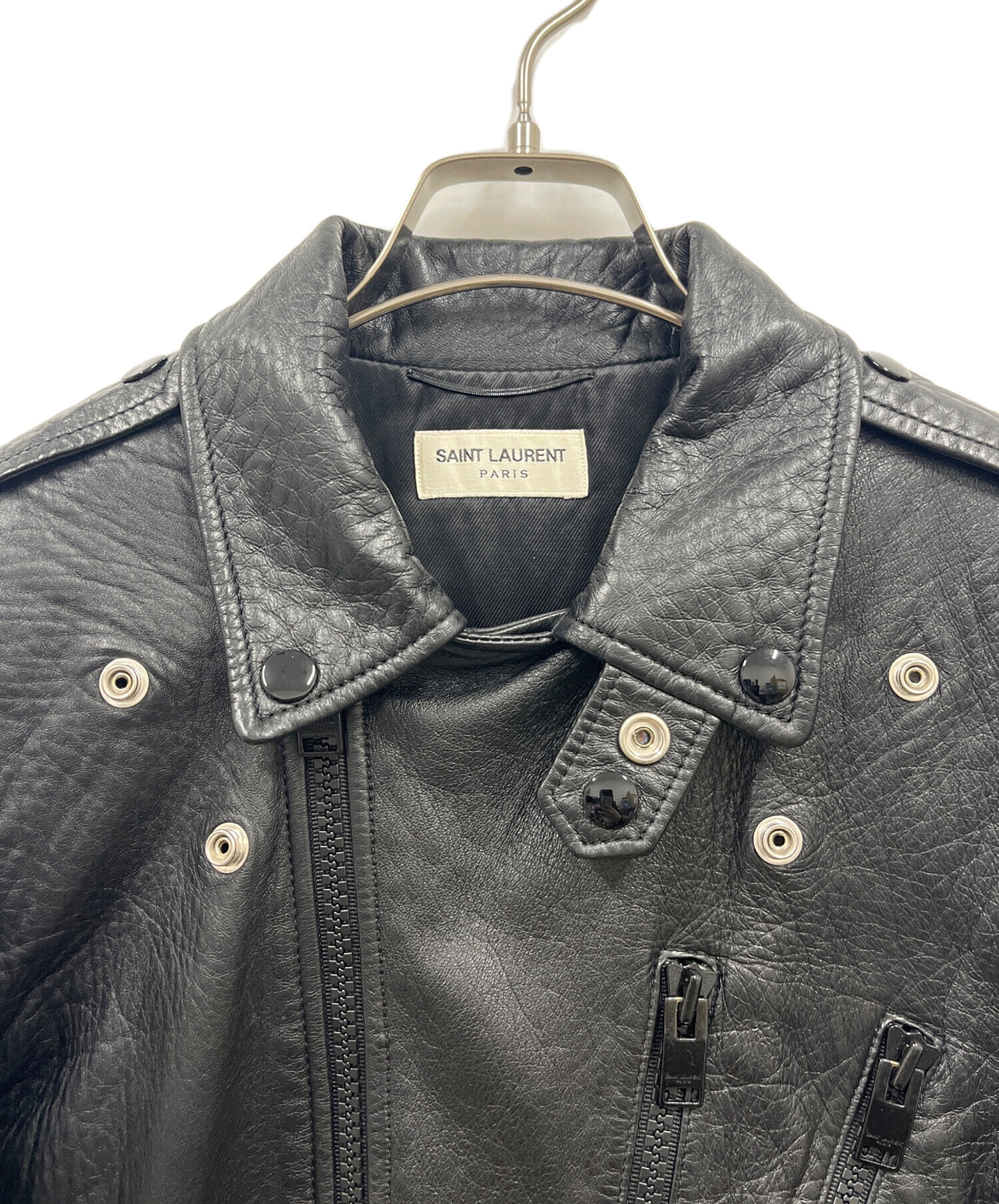 中古・古着通販】Saint Laurent Paris (サンローランパリ) クラシックモーターサイクルライダースレザージャケット/443517  Y5NQ1/エディ期 ブラック サイズ:SIZE 42｜ブランド・古着通販 トレファク公式【TREFAC FASHION】スマホサイト