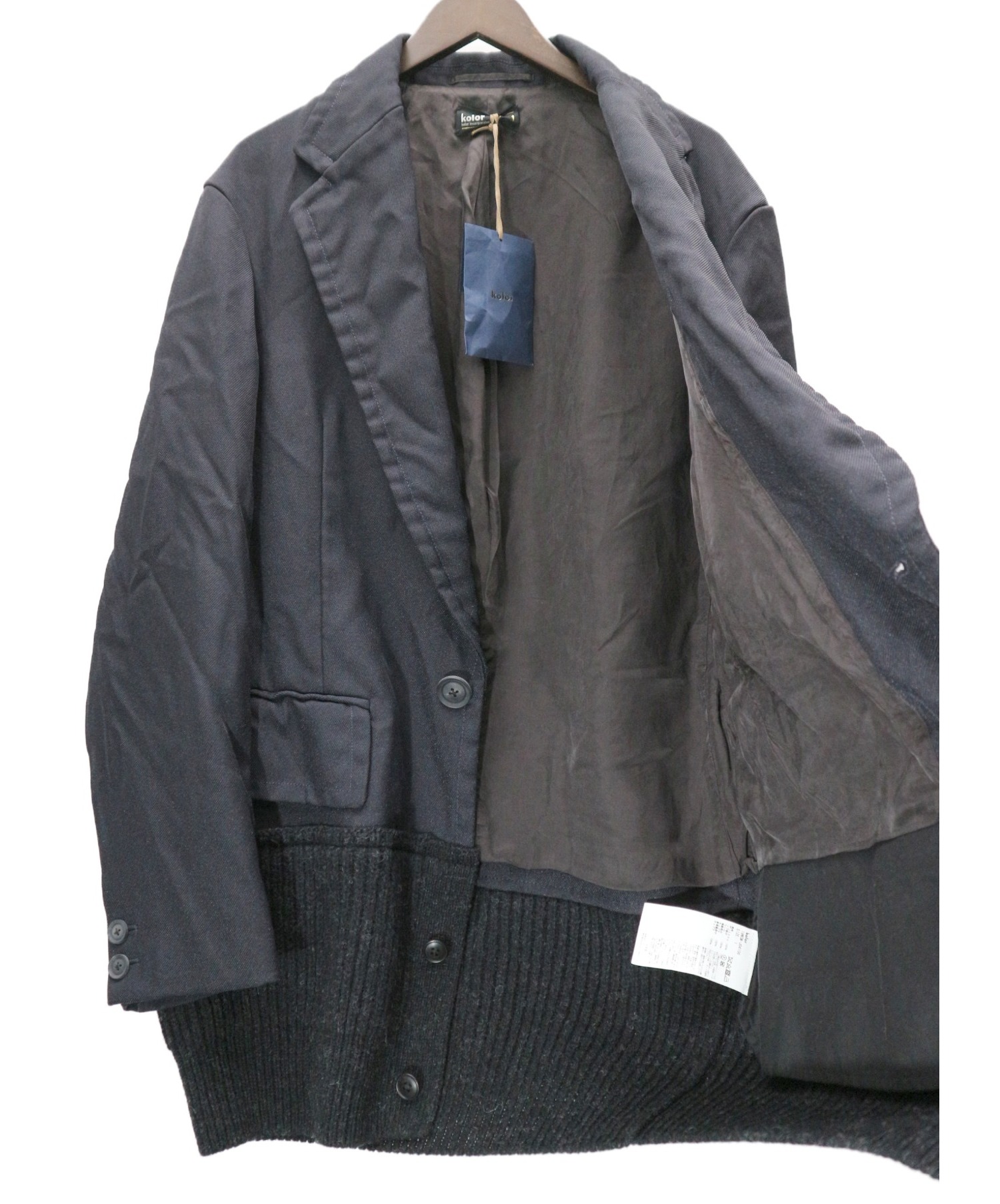 kolor (カラー) PE ヘヴィツイル JACKET ネイビー サイズ:1 19WCM-J04106