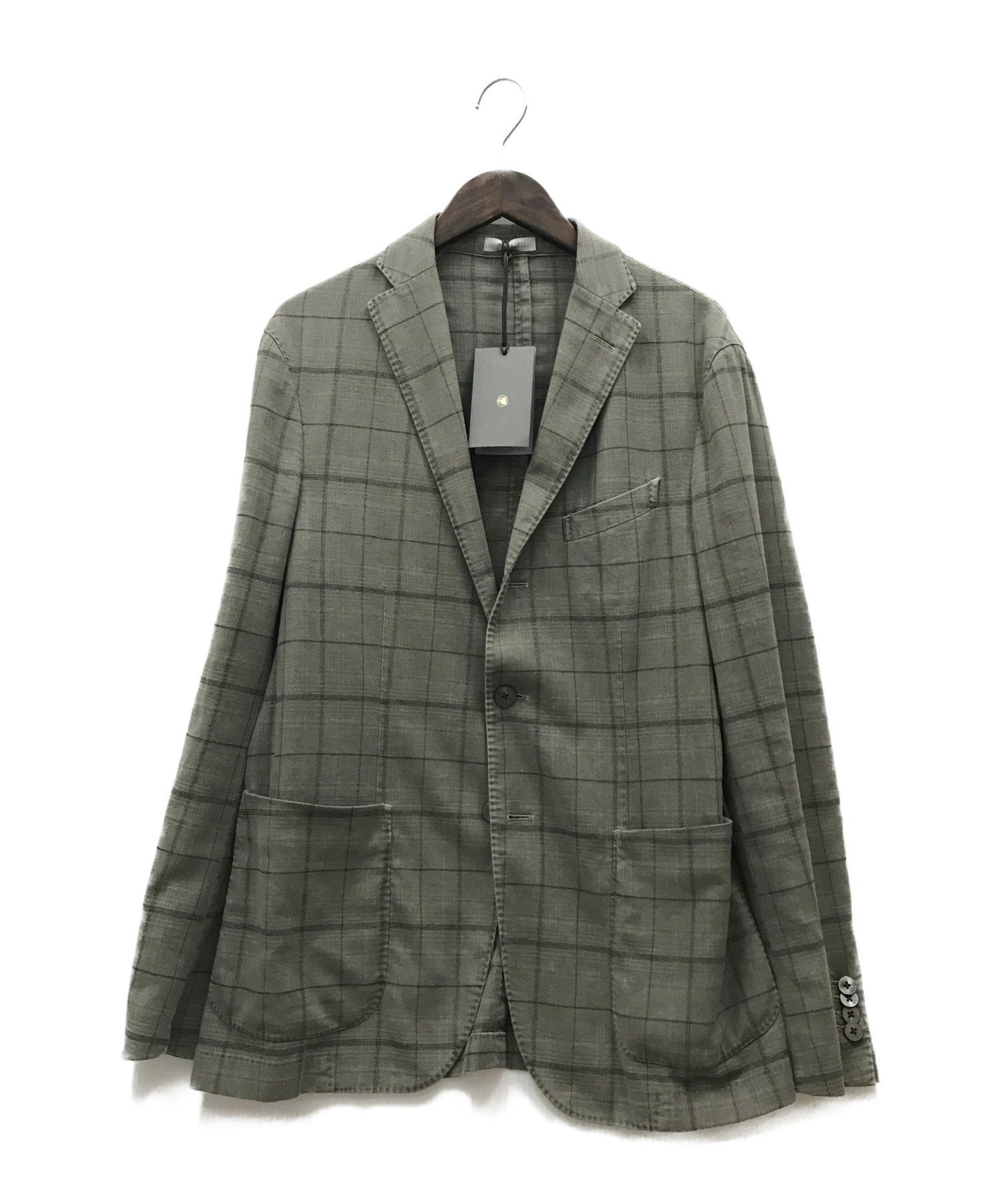 BOGLIOLI (ボリオリ) チェック3Bジャケット グレー サイズ:48 LINEA Giacca uomo Man Jacket N2902Q  K.JACKET