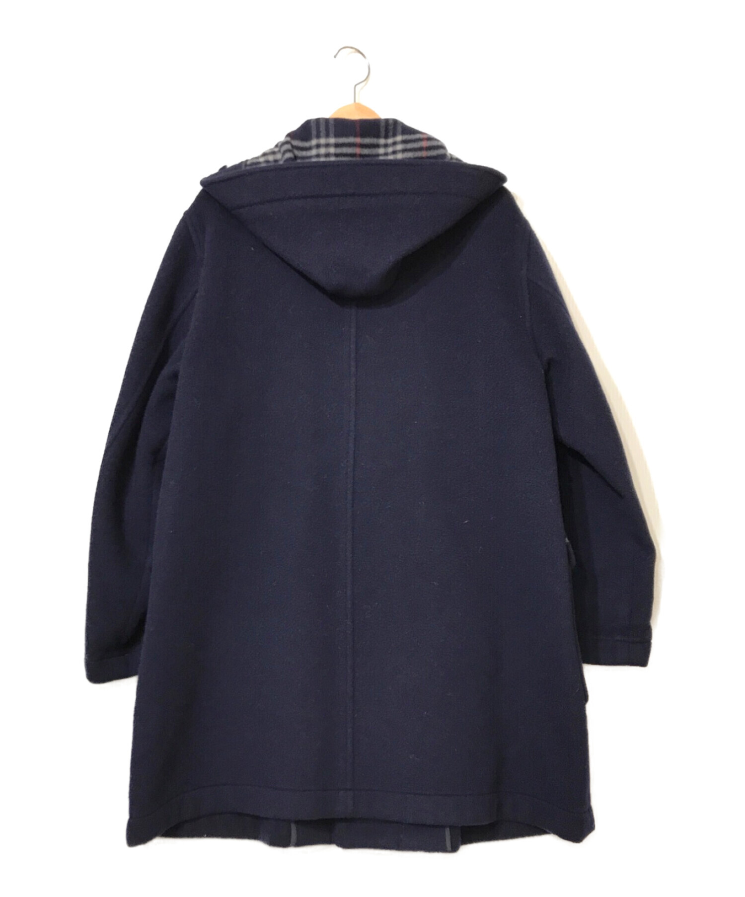 BURBERRY (バーバリー) 裏ノヴァチェックダッフルコート ネイビー サイズ:160A