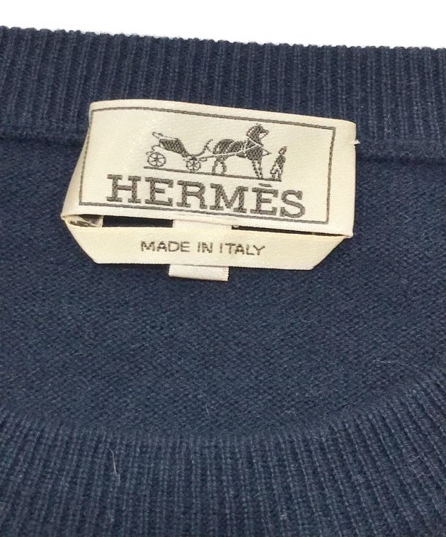 中古・古着通販】HERMES (エルメス) 星座柄 クルーネックカシミヤ 