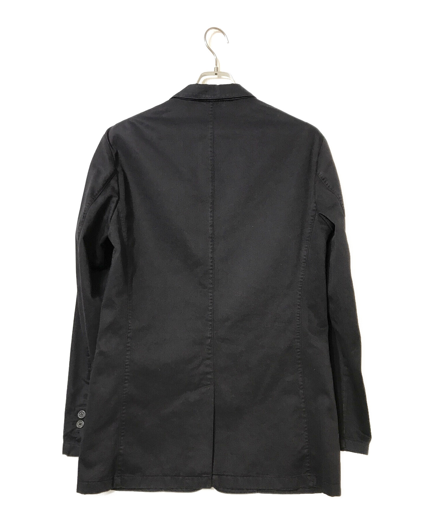 PRADA (プラダ) コットンテーラードジャケット ブラック サイズ:46