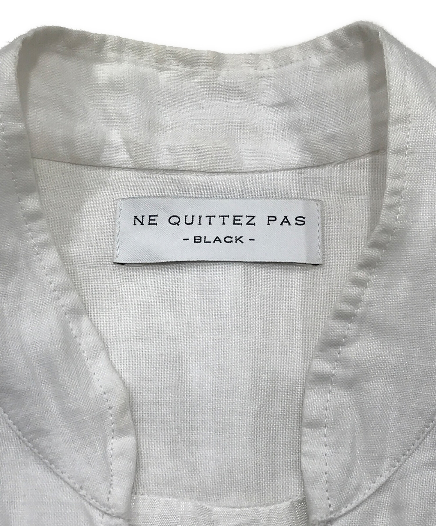 中古・古着通販】ne Quittez pas BLACK (パサンドバイヌキテパ) リネン