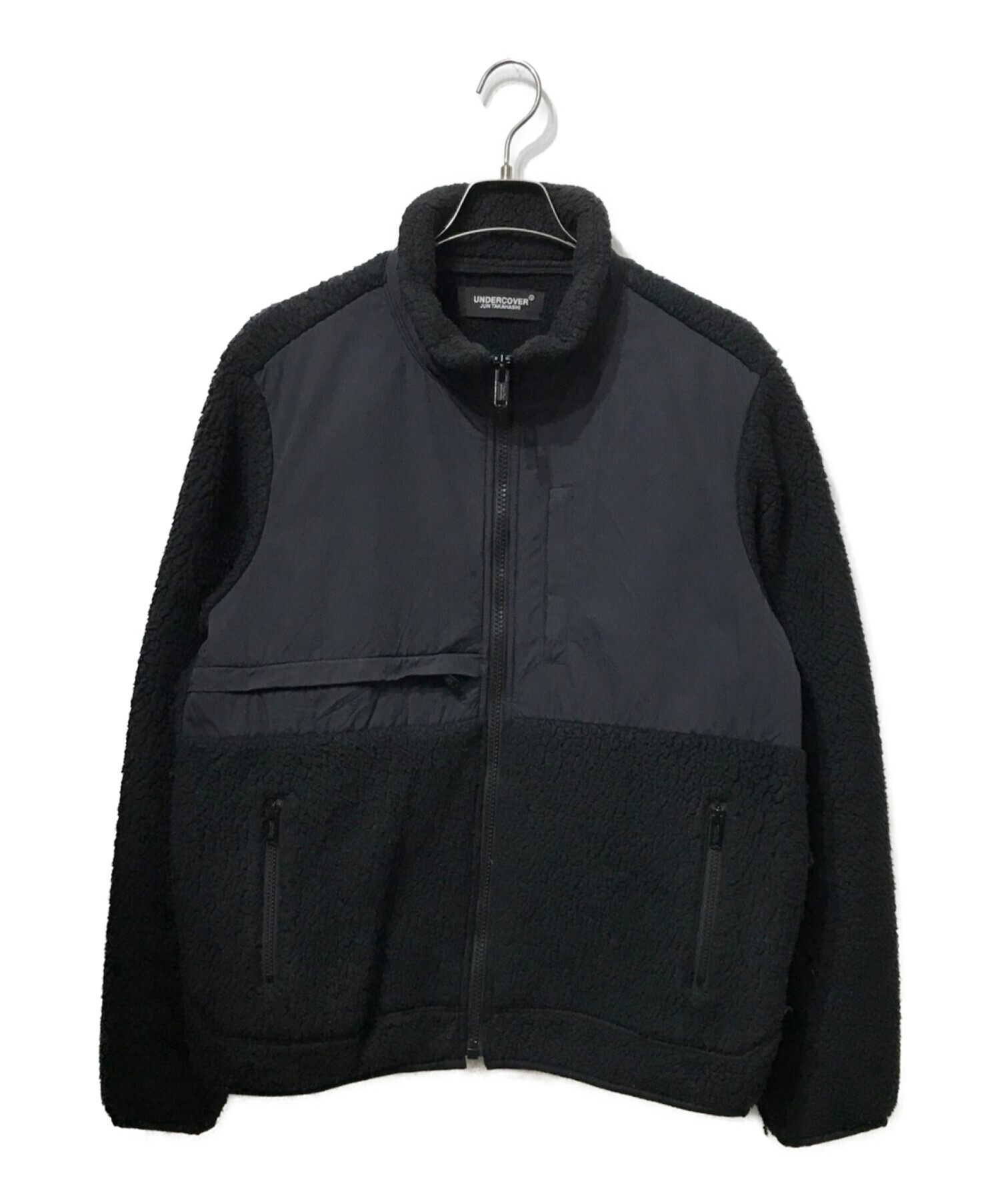 UNDERCOVER (アンダーカバー) ポーラ-フリースジャケット グレー×ブラック サイズ:3