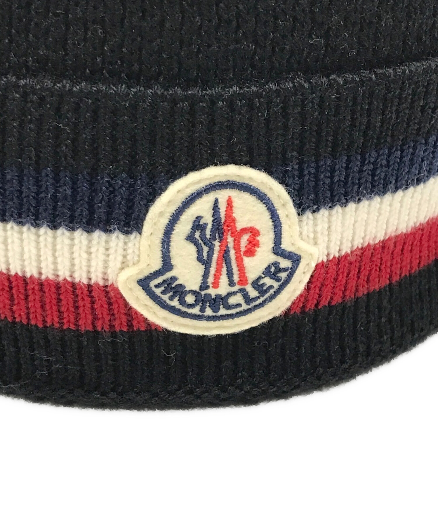 中古・古着通販】MONCLER (モンクレール) ニット帽 ブラック 未使用品