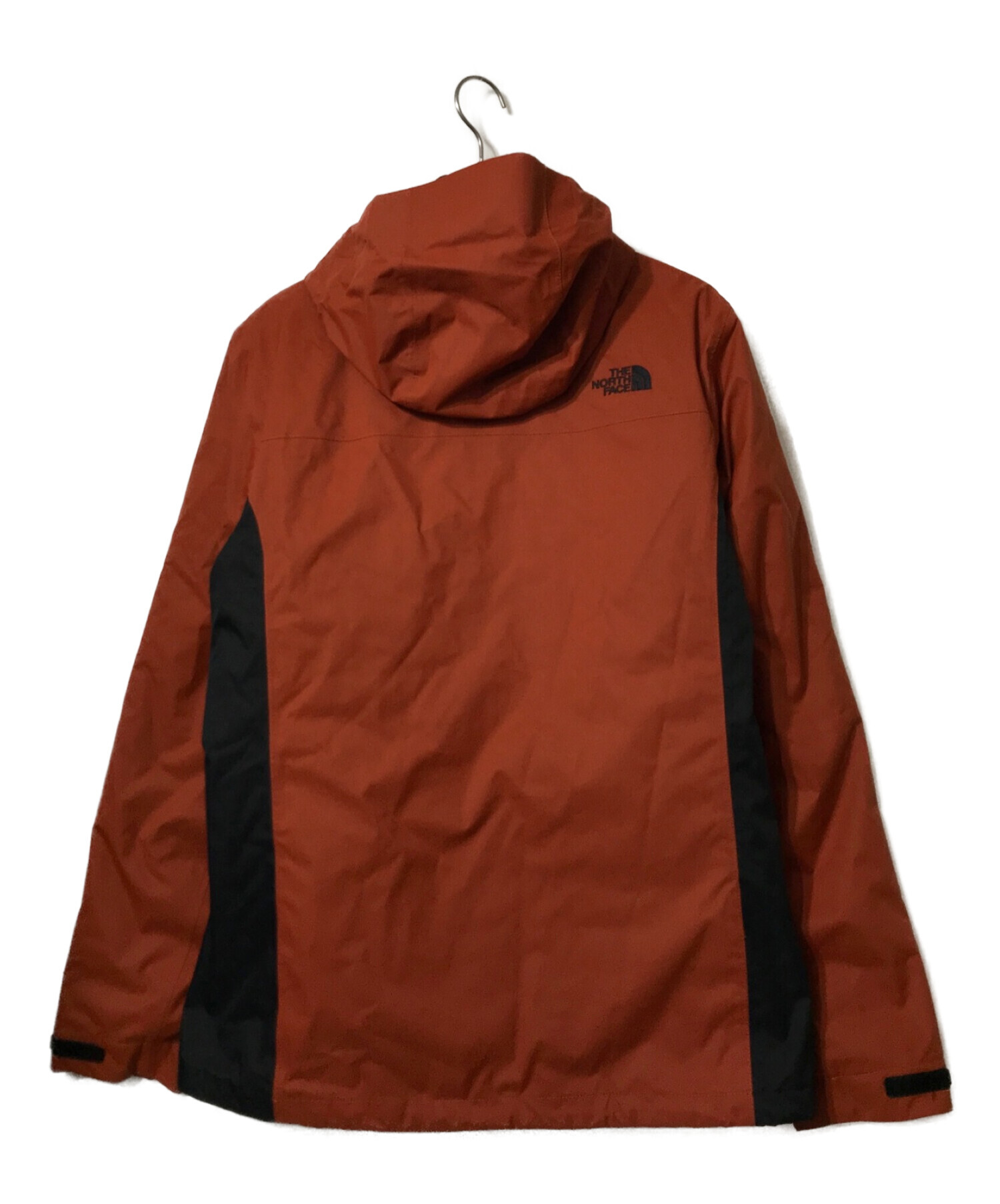 THE NORTH FACE (ザ ノース フェイス) ポリエステルダウンジャケット ブラック×オレンジ サイズ:M