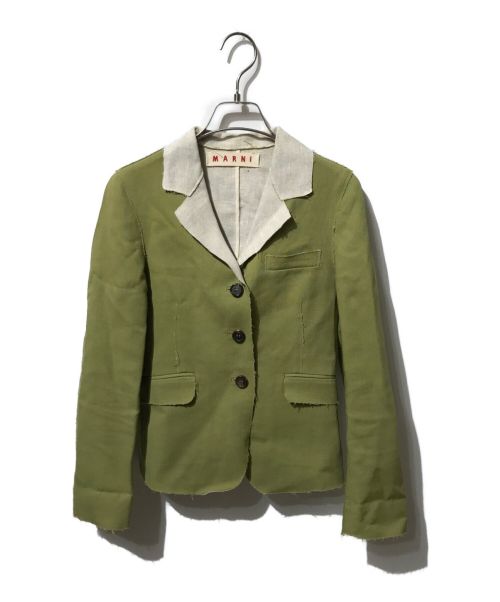 マルニ　ウールコート　美色カラー　サイズ40 グリーン　緑
