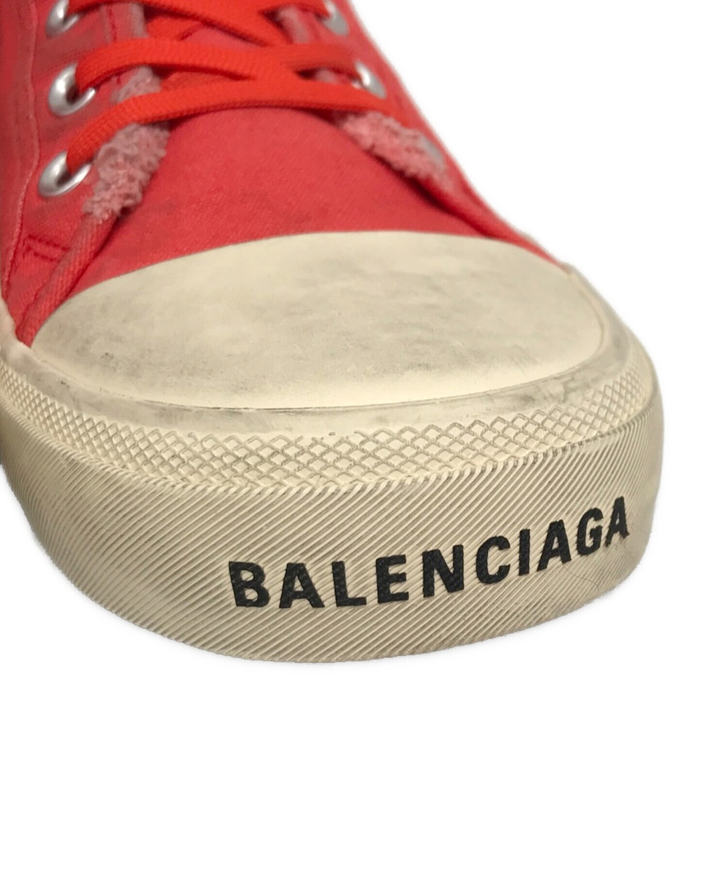 BALENCIAGA (バレンシアガ) paris high top　パリハイトップスニーカー レッド サイズ:US9/UK8/EUR42