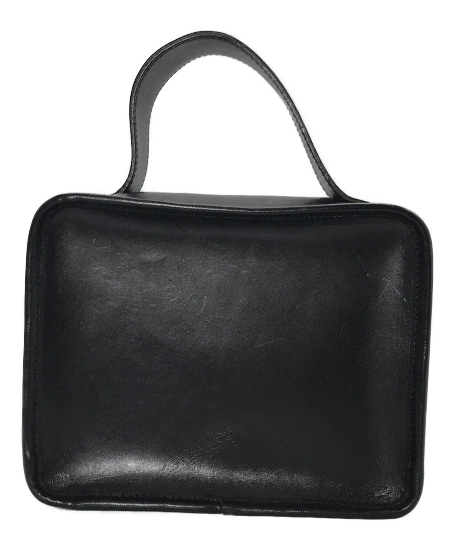 Leather Shoulder Mini Book Bag  ブラック　黒