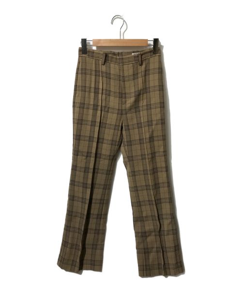 中古・古着通販】AURALEE (オーラリー) WOOL SERGE CHECK SLACKS/ウールサージチェックスラックス ブラウン  サイズ:1｜ブランド・古着通販 トレファク公式【TREFAC FASHION】スマホサイト