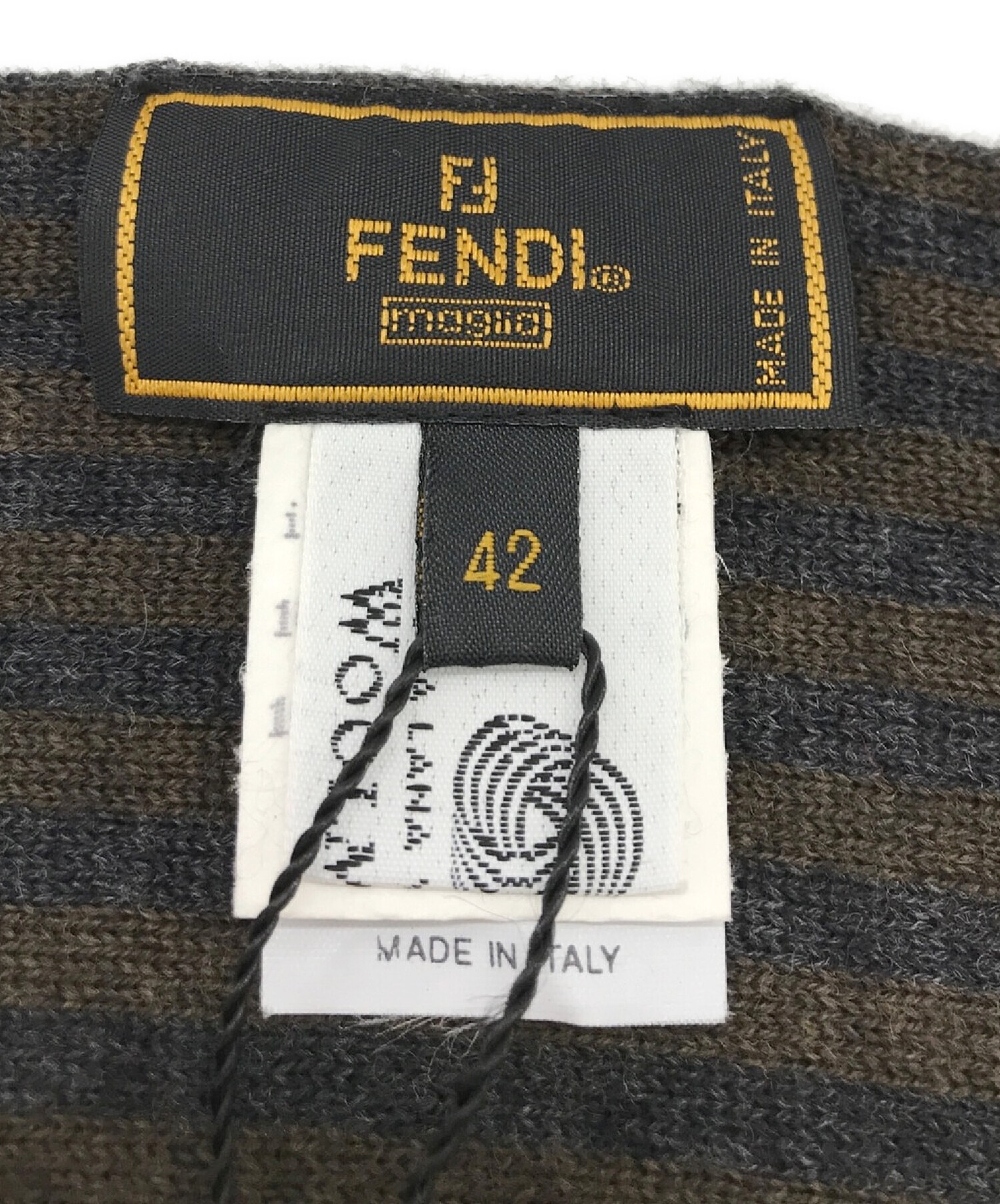 ロビのFENDIアイテム一覧FENDI フェンディ マフラー ロゴ ボーダー