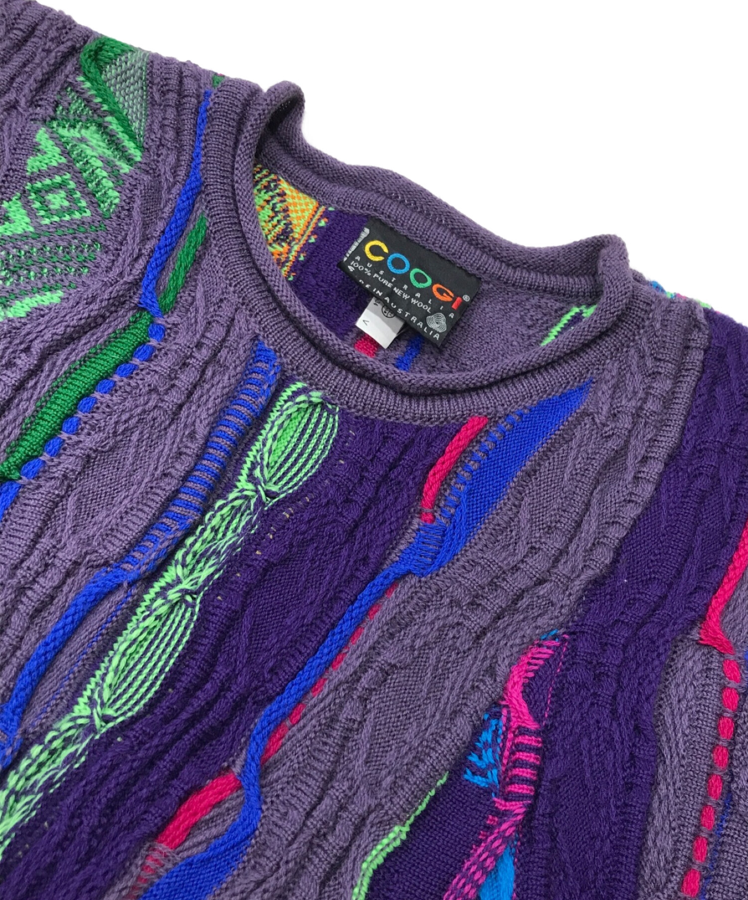 中古・古着通販】Coogi (クージー) 立体編み3Dニット パープル サイズ