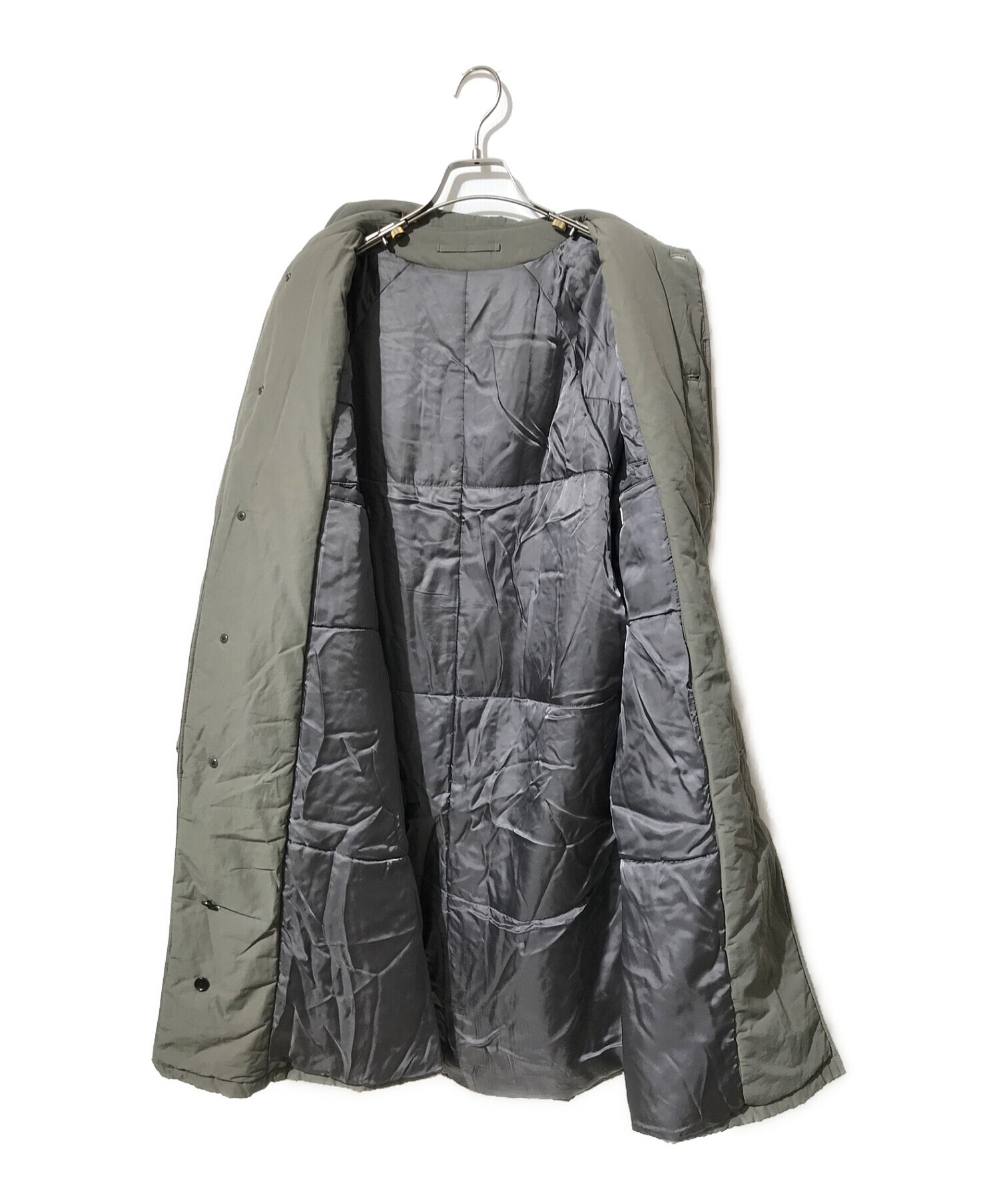 STEVEN ALAN (スティーブンアラン) NYLON PADDED BAL COLLAR COAT カーキ サイズ:L