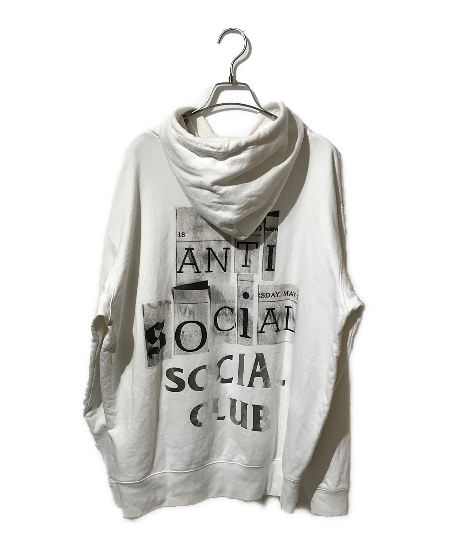 ANTI SOCIAL SOCIAL CLUB×FRAGMENT (アンタイソーシャルソーシャルクラブ×フラグメント) POP BY Jun  Hoodie ホワイト サイズ:L