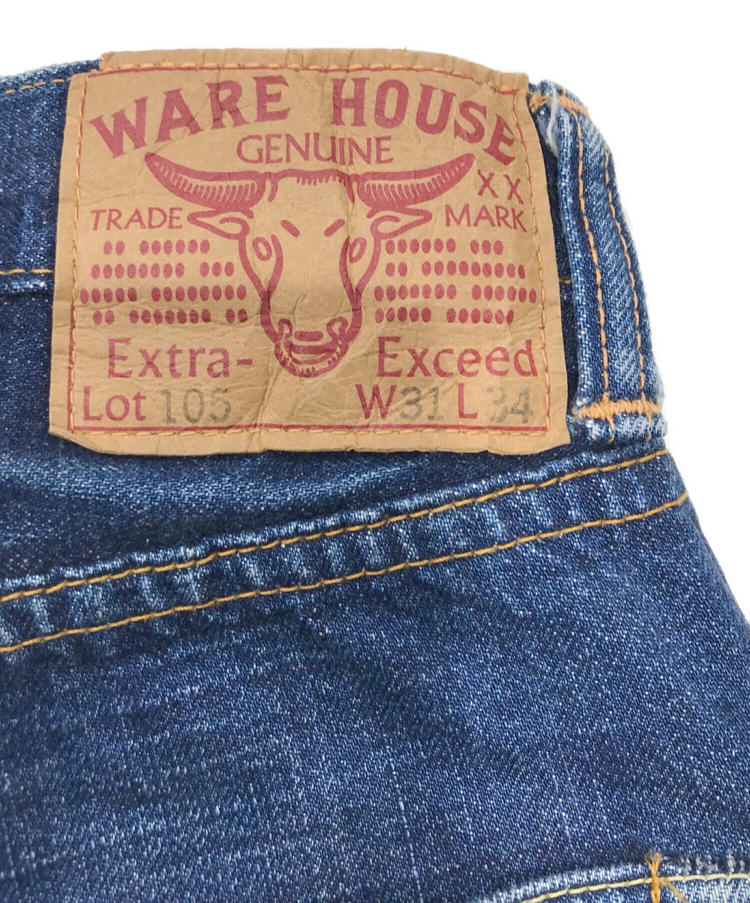 WAREHOUSE (ウエアハウス) Lot105デニムパンツ インディゴ サイズ:W31　L34