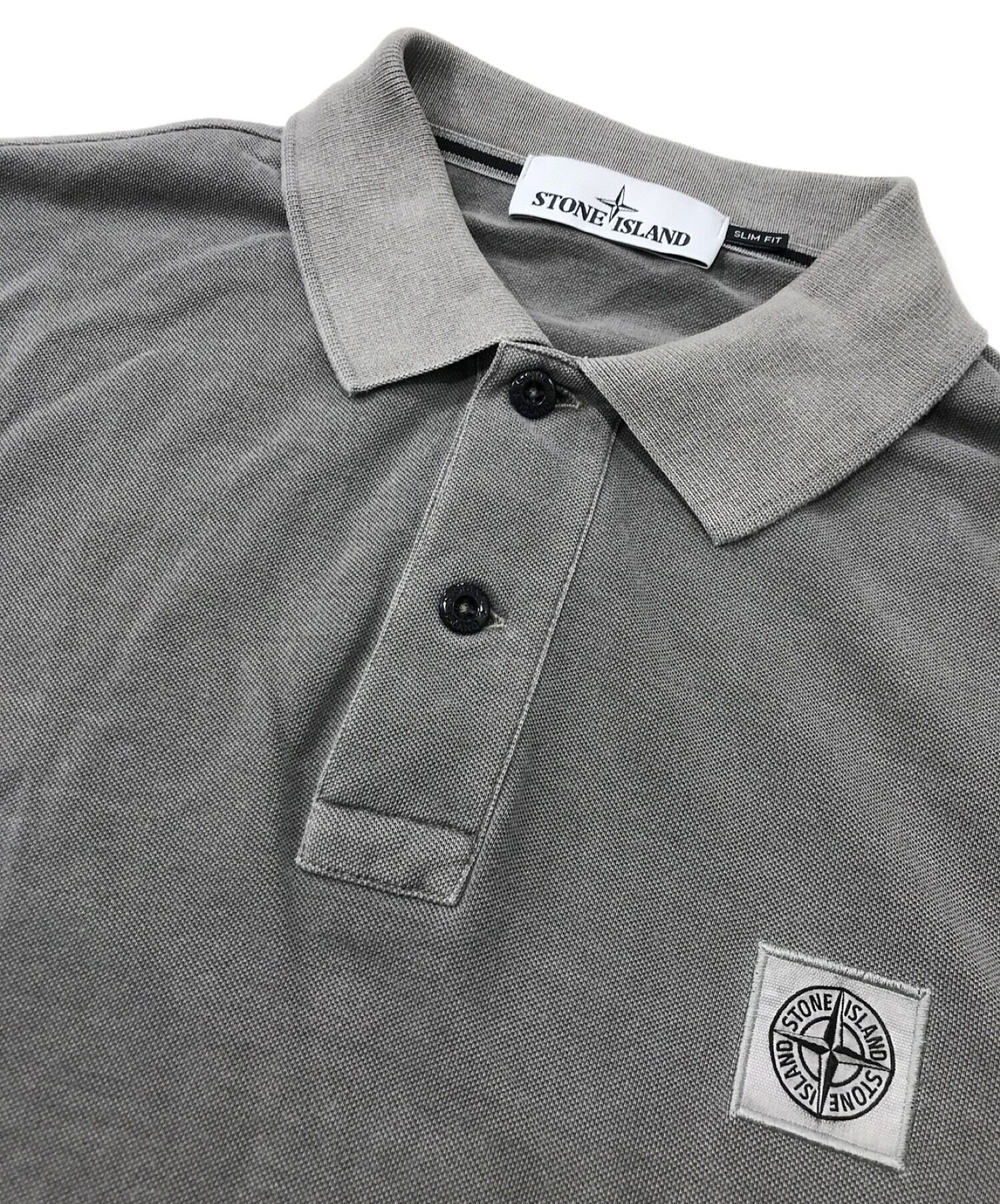 STONE ISLAND (ストーンアイランド) ポロシャツ グレー サイズ:L